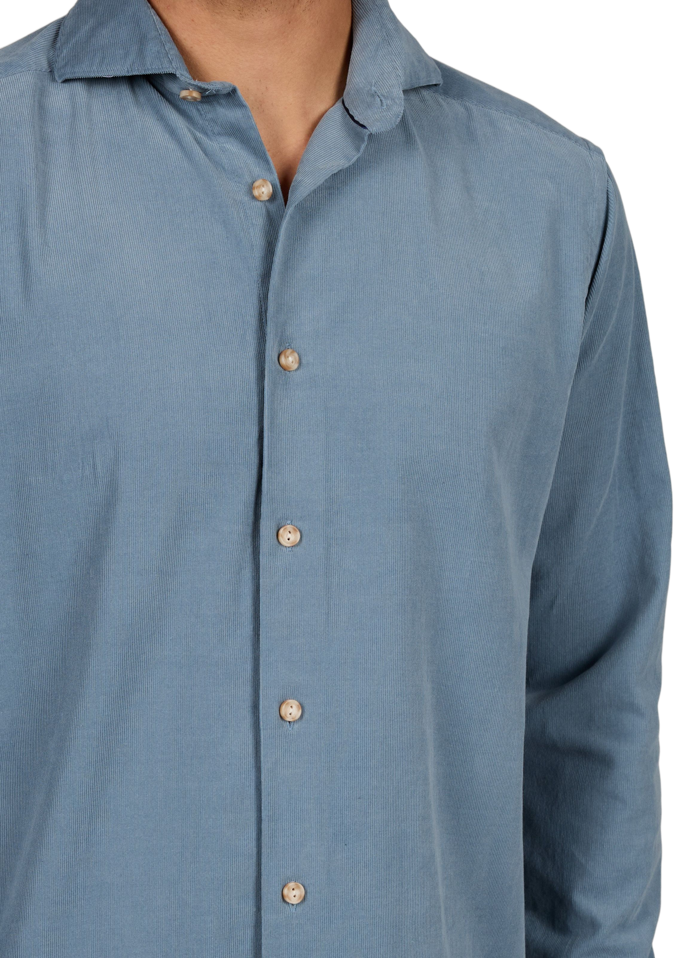 Straight cotton shirt ETON Blue