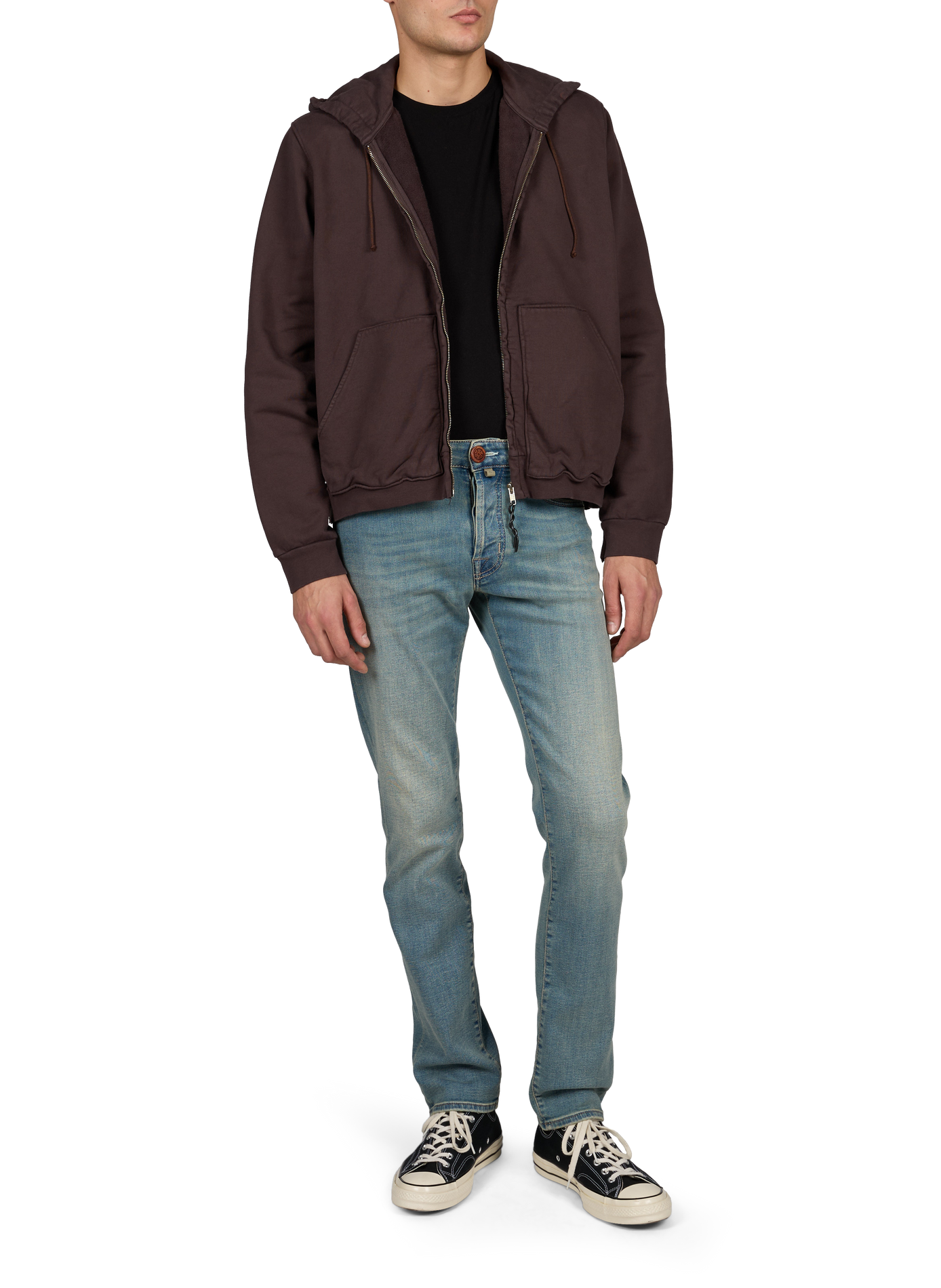 Cotton Hooded Sweatshirt CAMIEL FORTGENS Brown