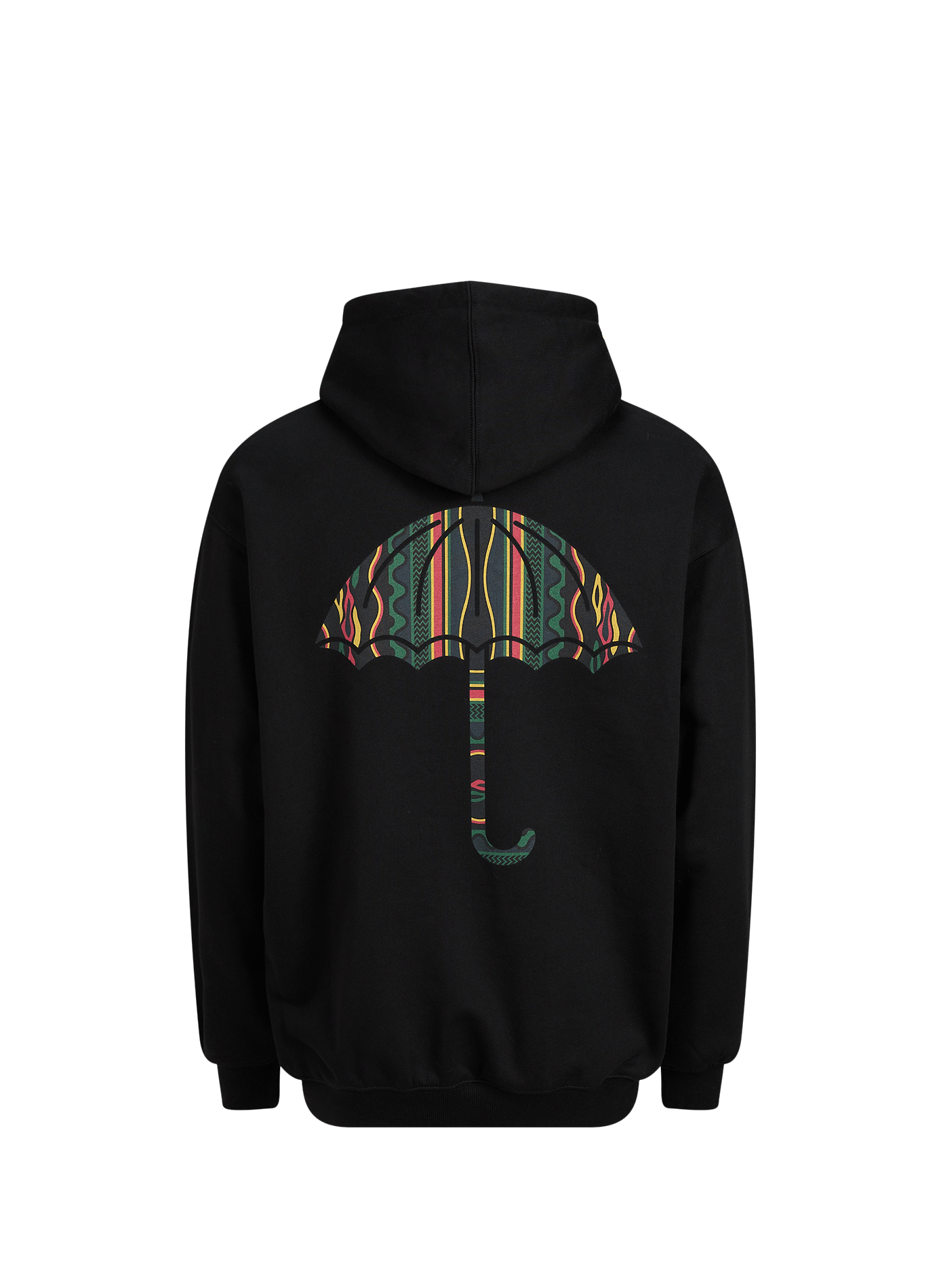Gerader einfarbiger Kapuzen-Hoodie HELAS CAPS Schwarz