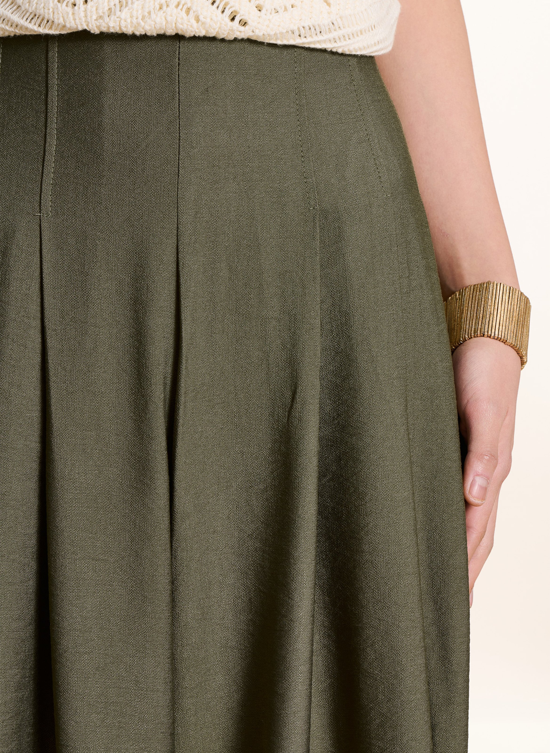 Wijde hoge taille broek LA FEE MARABOUTEE Groen