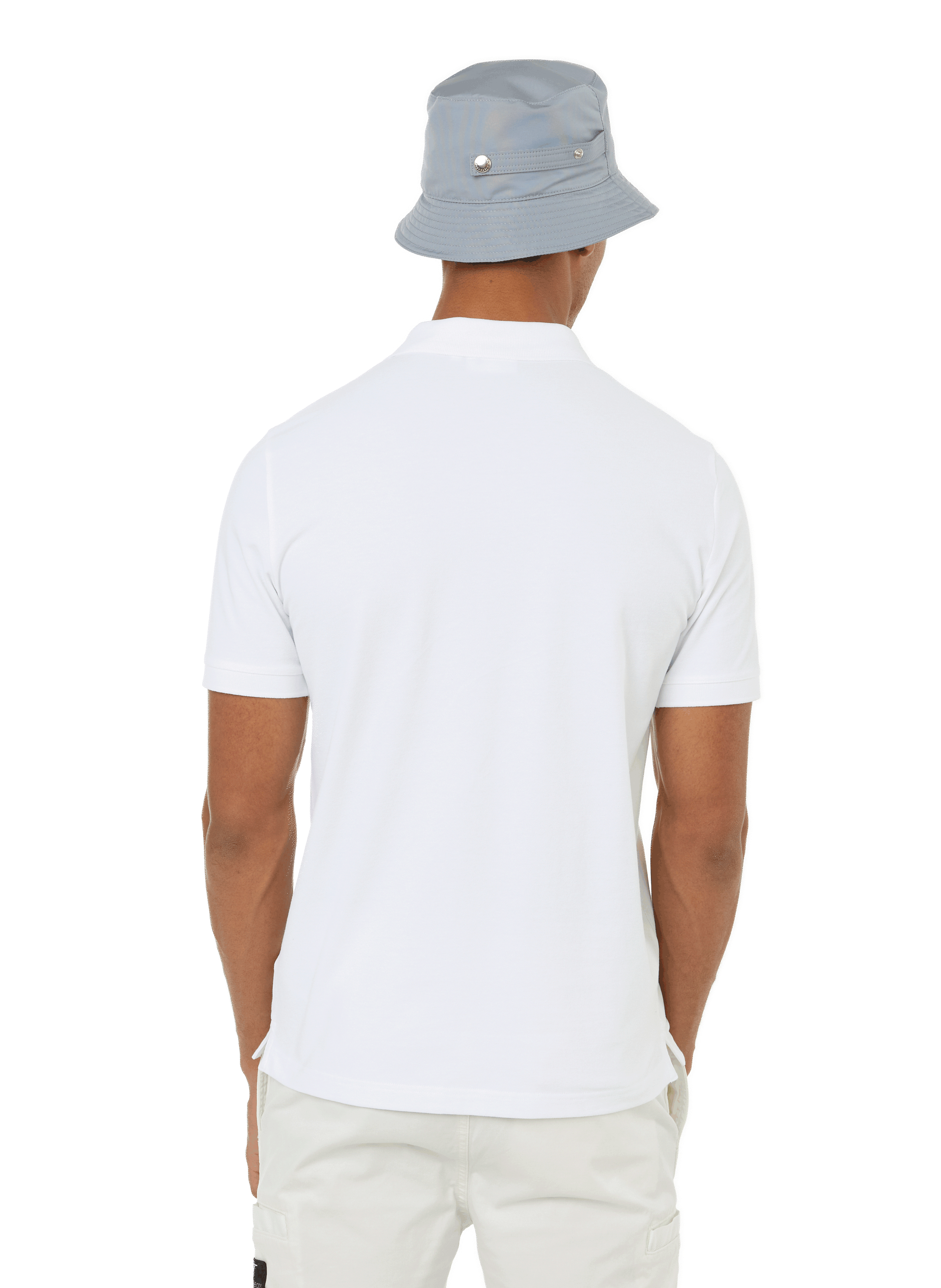 Slim-fit cotton piqué polo shirt CALVIN KLEIN White