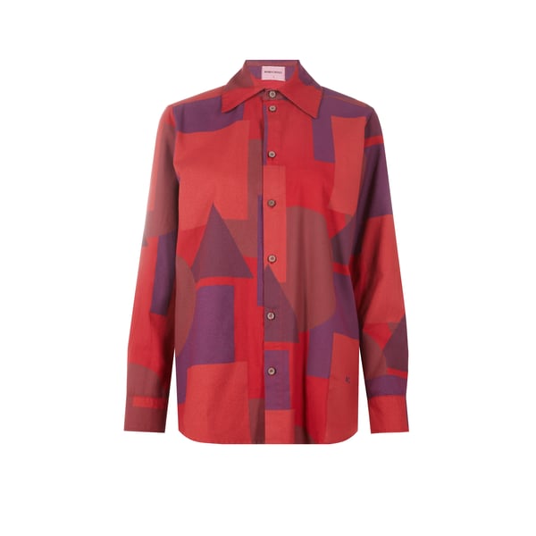 Chemise à motifs en coton