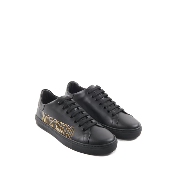 Baskets à logo en cuir