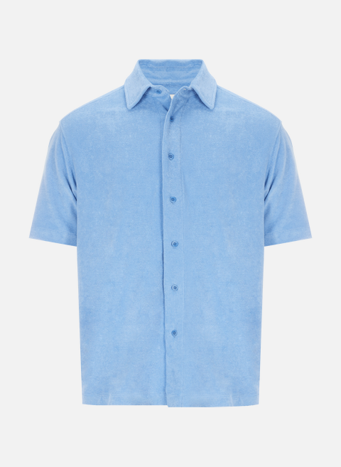 Blaues Frottee-Baumwollhemd SAISON 1865 