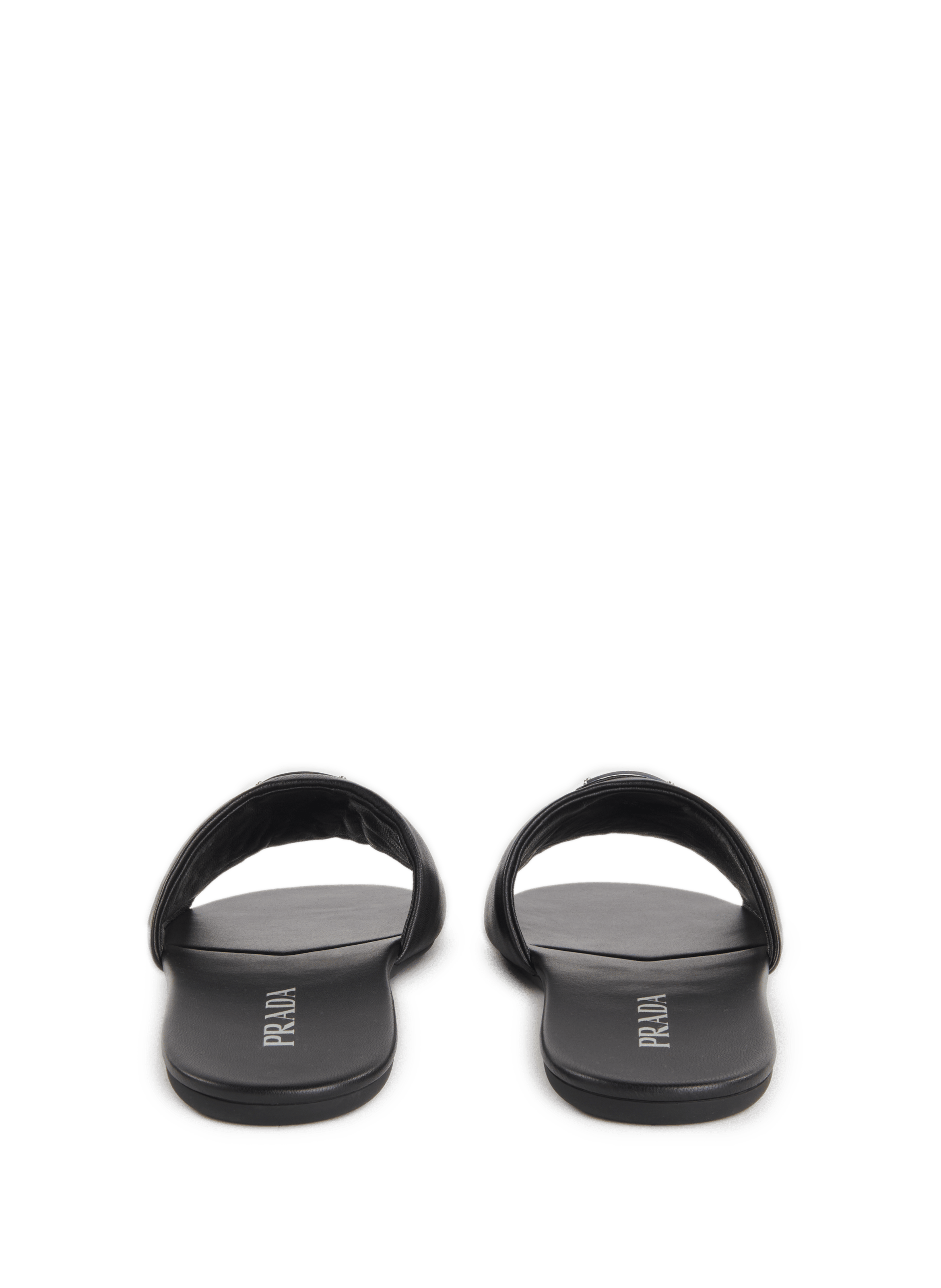 Leather mules PRADA Black