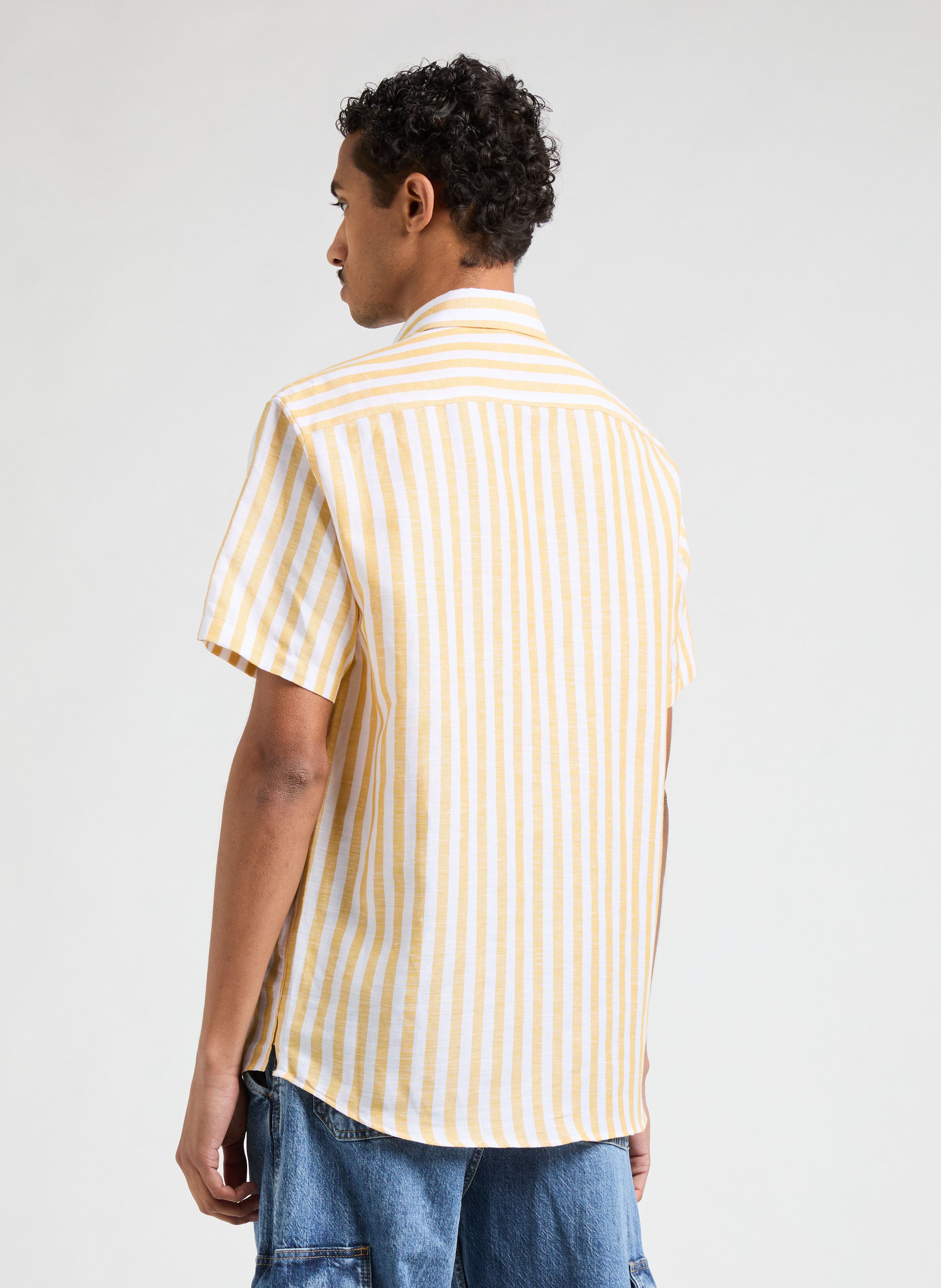 Chemise à rayures Jaune