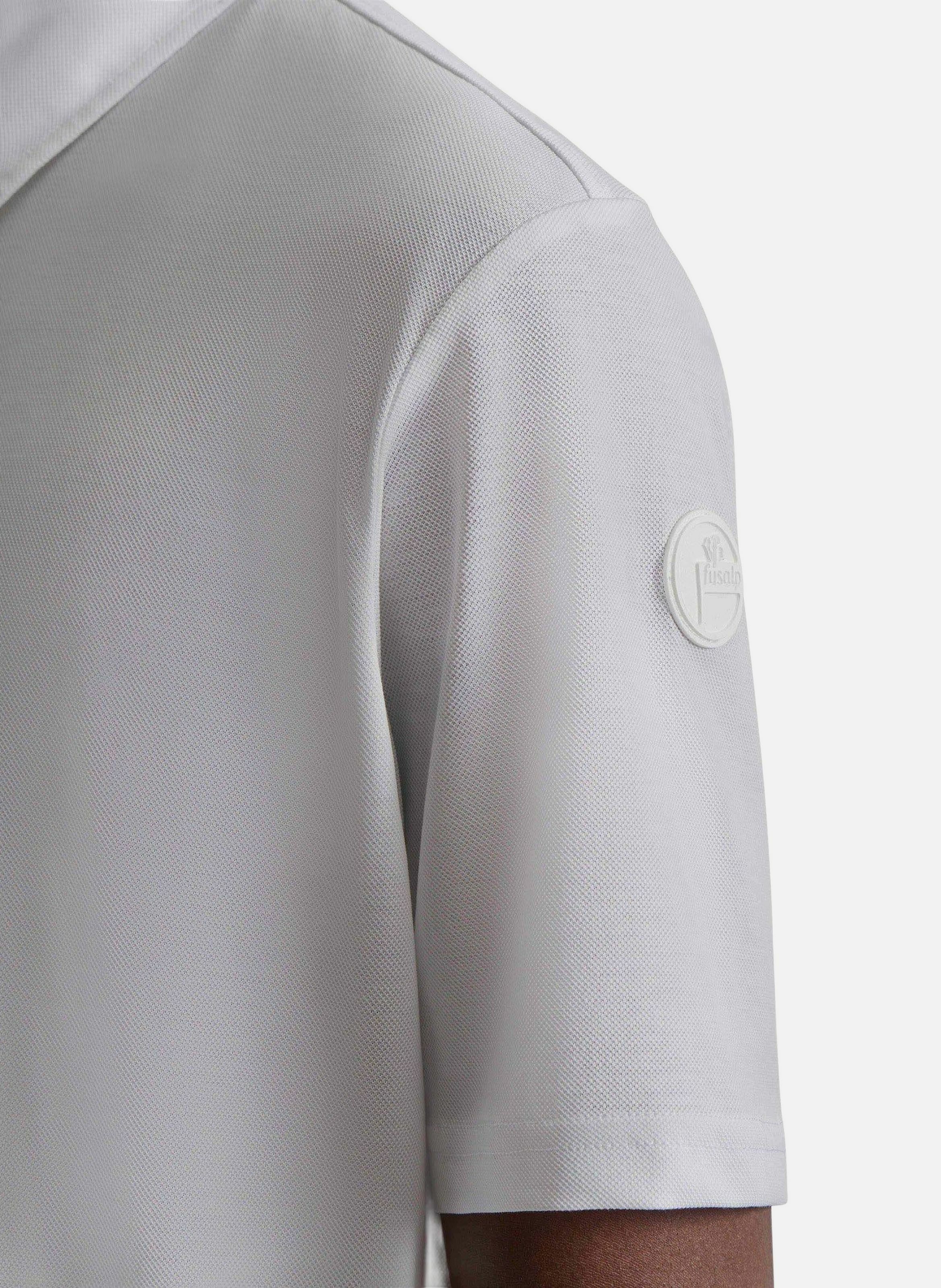 Polo manches courtes germain col chemise coupe regular FUSALP Blanc