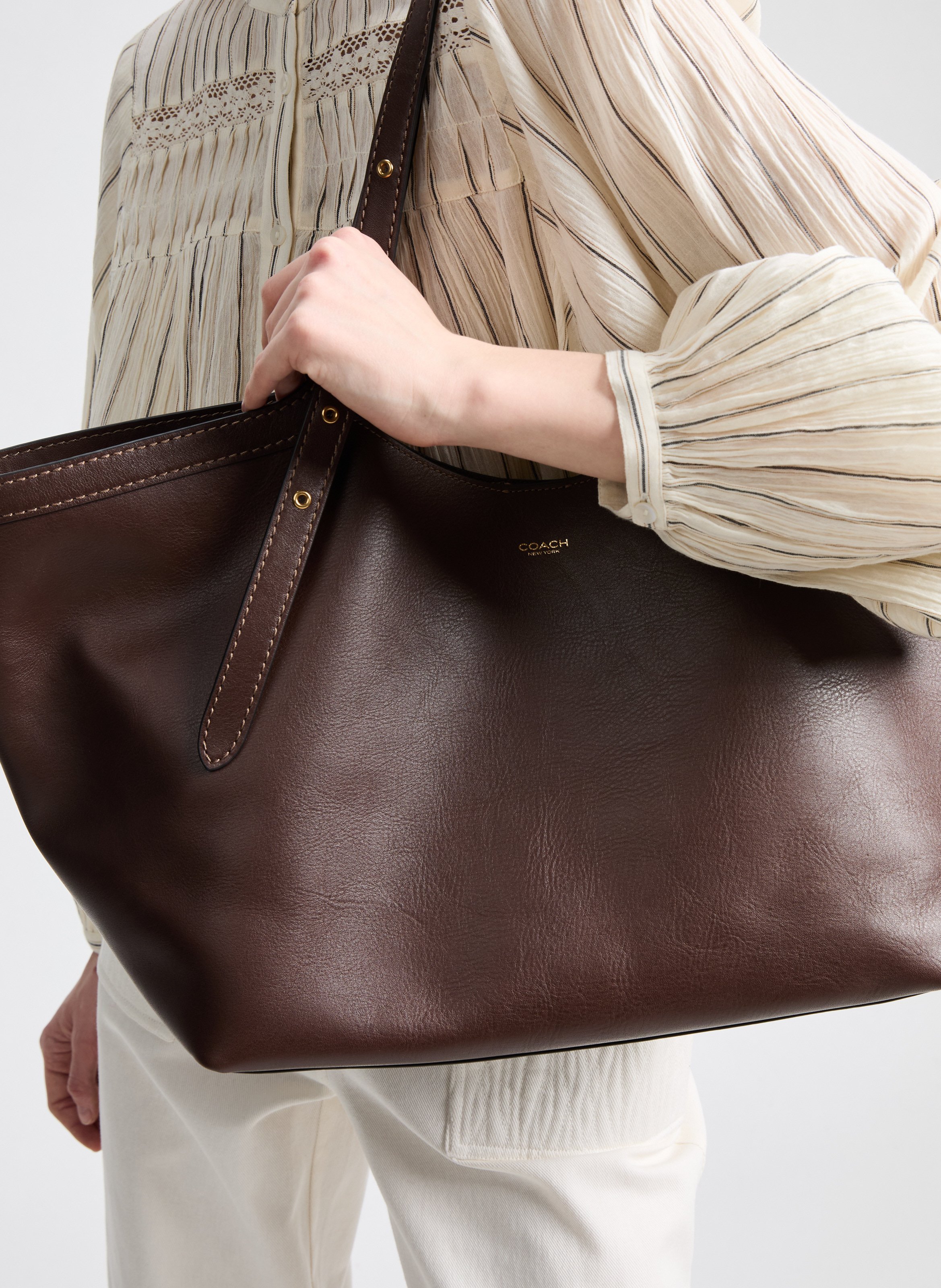 Sac à main en cuir Gramercy COACH Marron