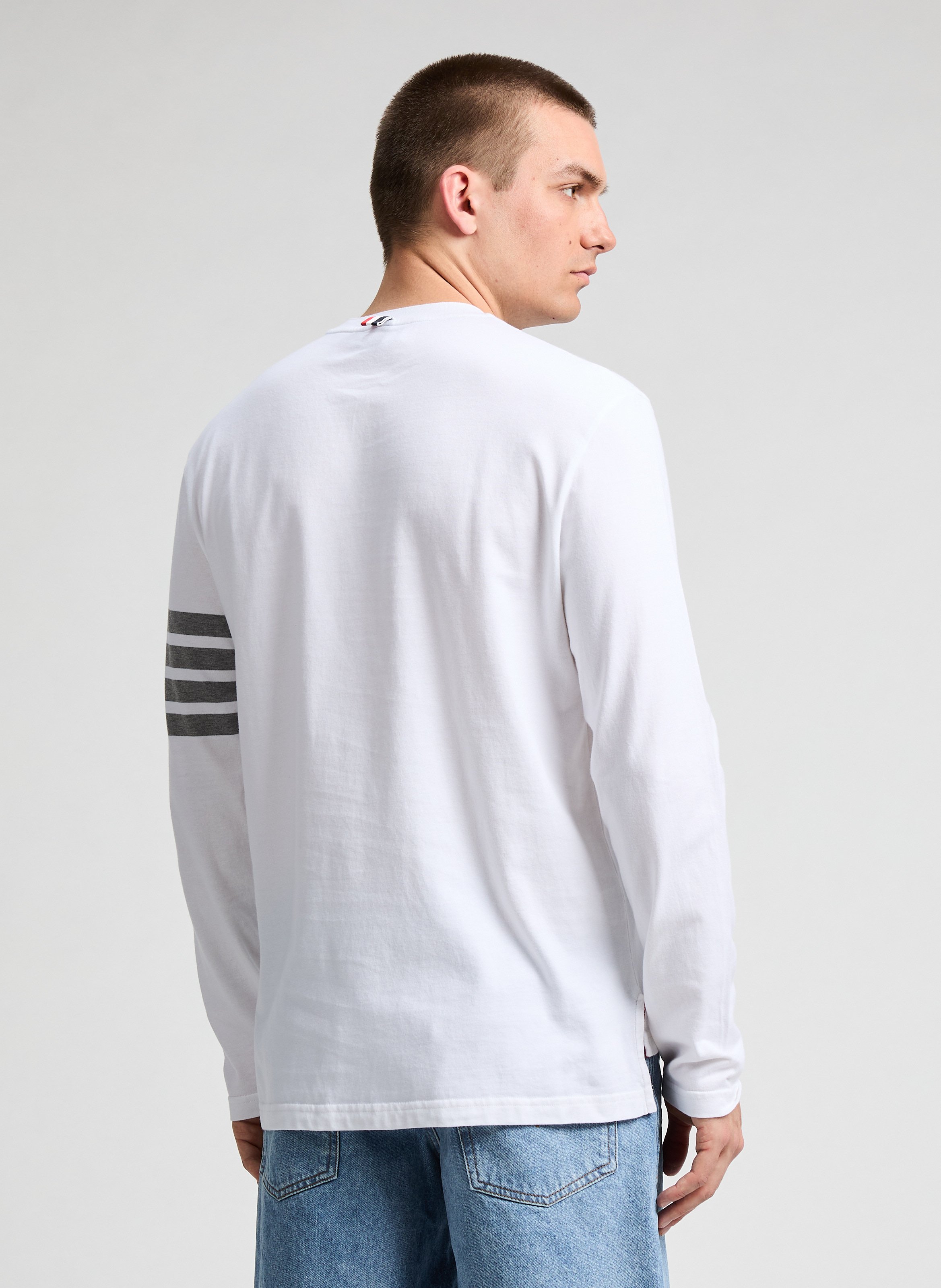 Long sleeve T-shirt THOM BROWNE White