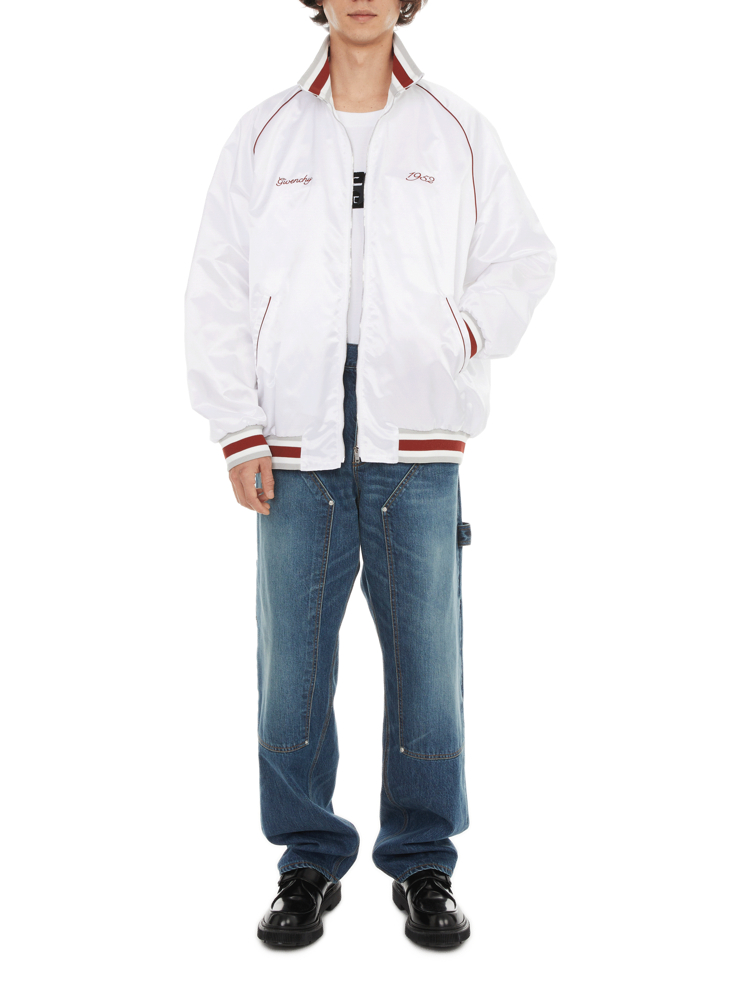 Bomber satiné oversize GIVENCHY Blanc