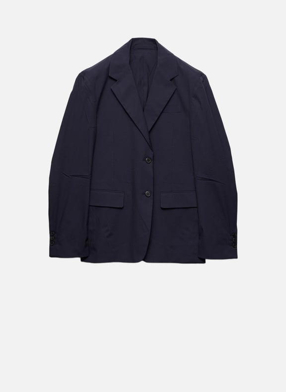 Veste droite en popeline stretch Bleu by PRADA PRADA Veste droite en popeline stretch Bleu