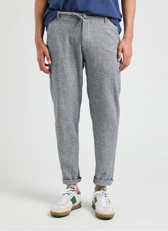 Pantalon slim et fuselé en lin mélangé Bleu by SELECTED SELECTED Pantalon slim et fuselé en lin mélangé Bleu