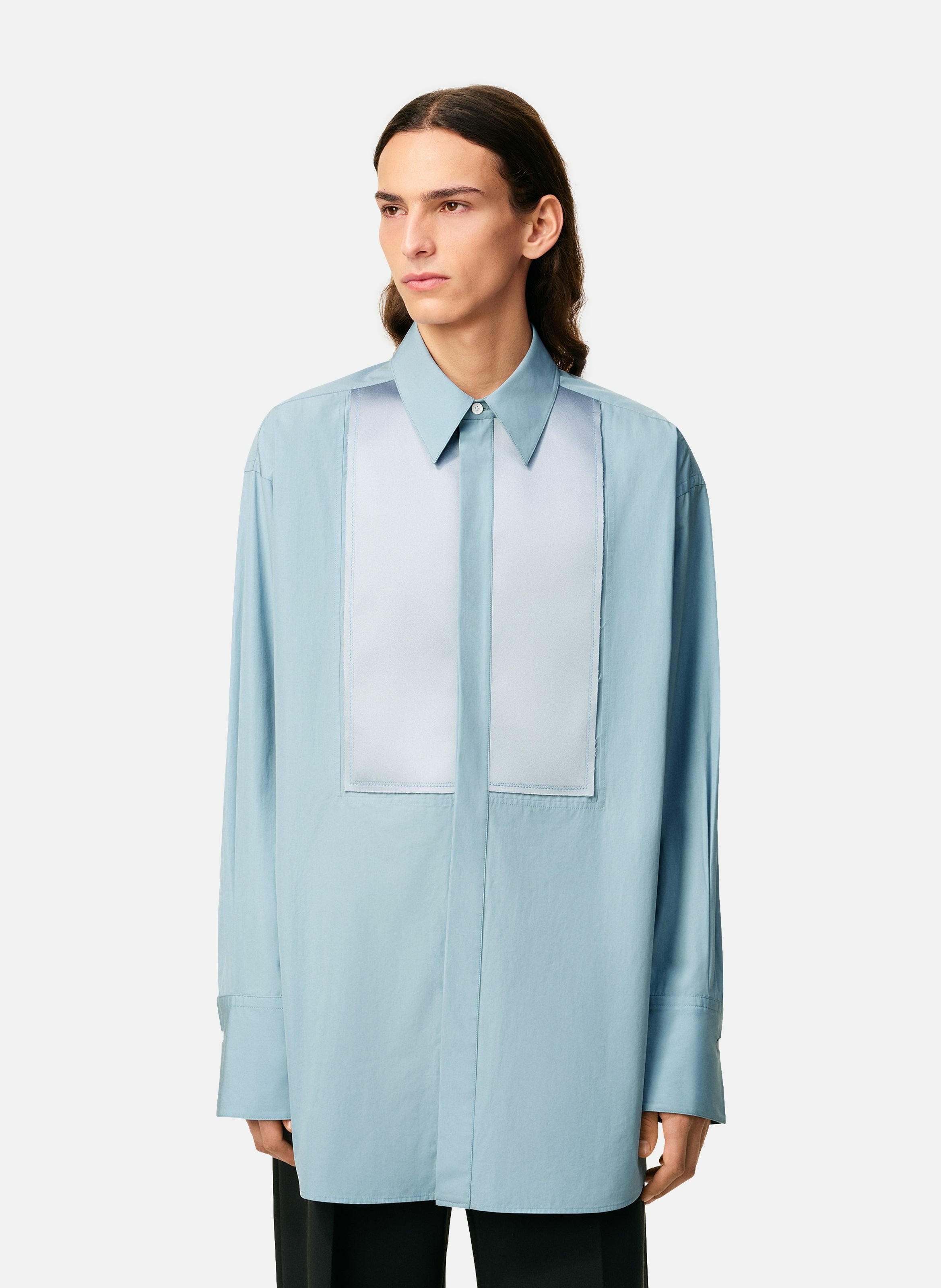 Chemise oversize en coton unisexe AMI PARIS Bleu