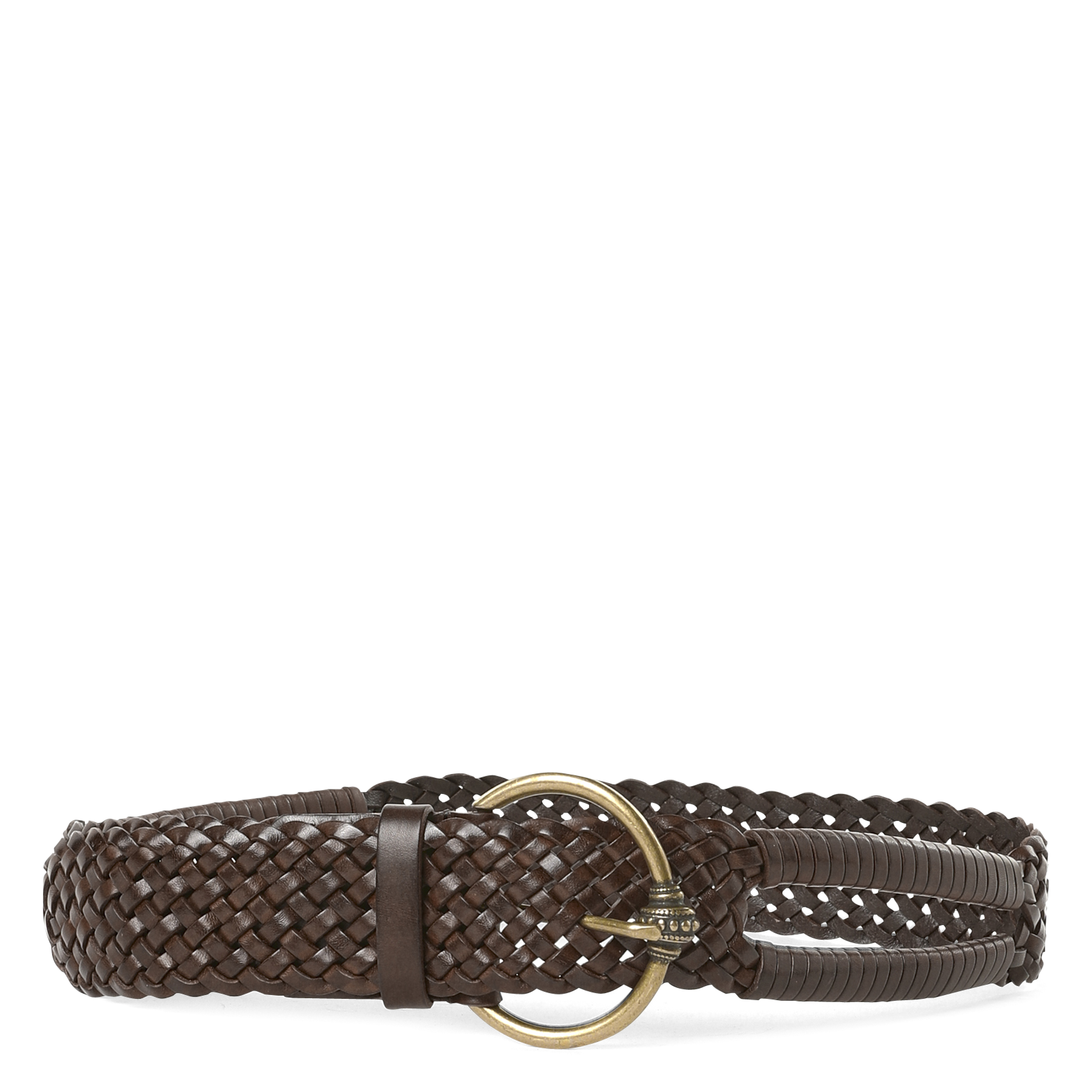 Ceinture en cuir tressé brisbane BA&SH Marron