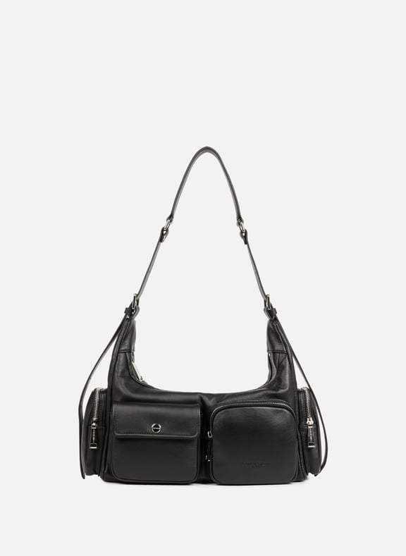 Sac besace - soft caramella Noir by LANCASTER LANCASTER Sac besace - soft caramella Noir