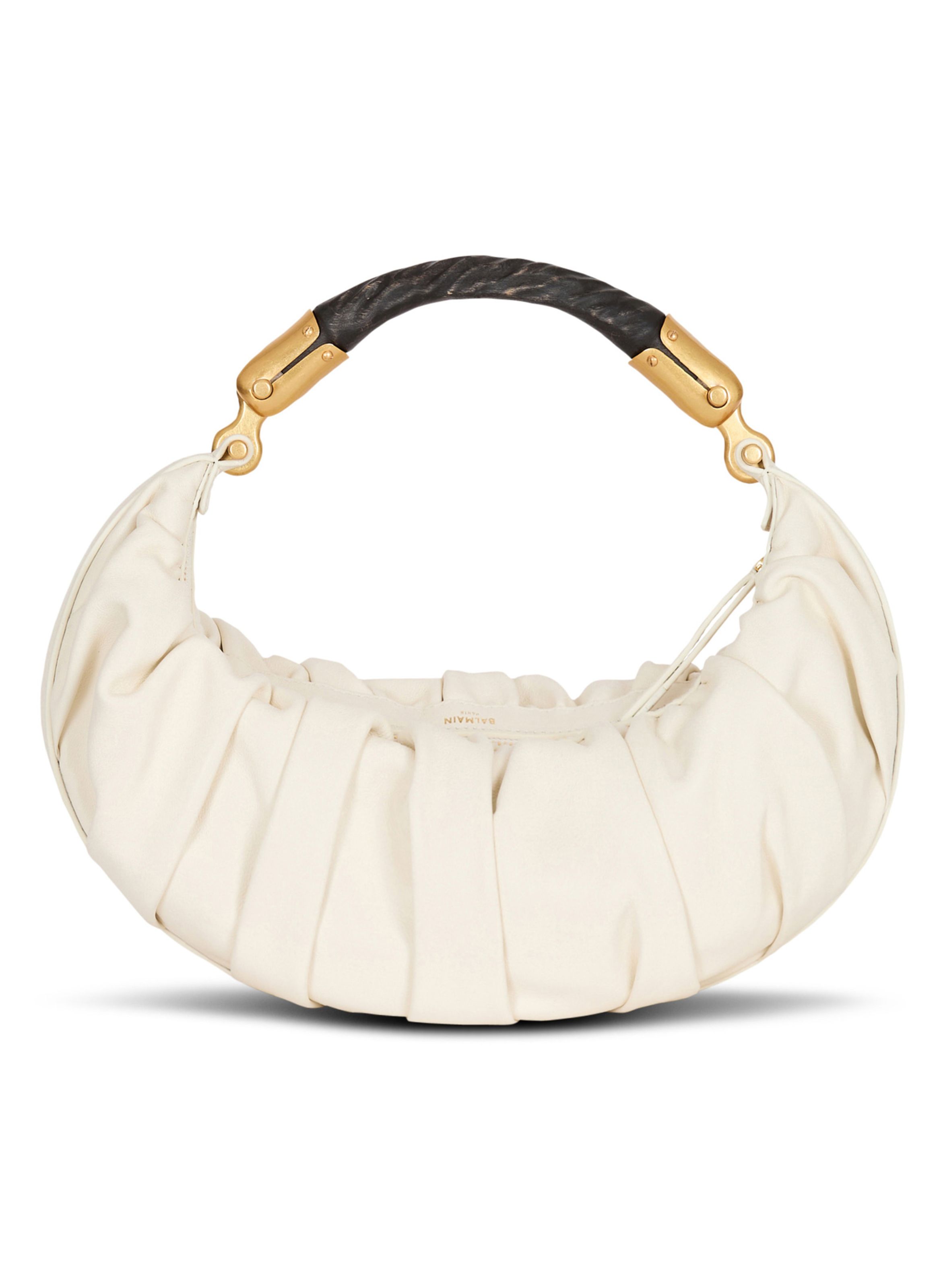 Sac ebene medium en cuir de veau BALMAIN Beige