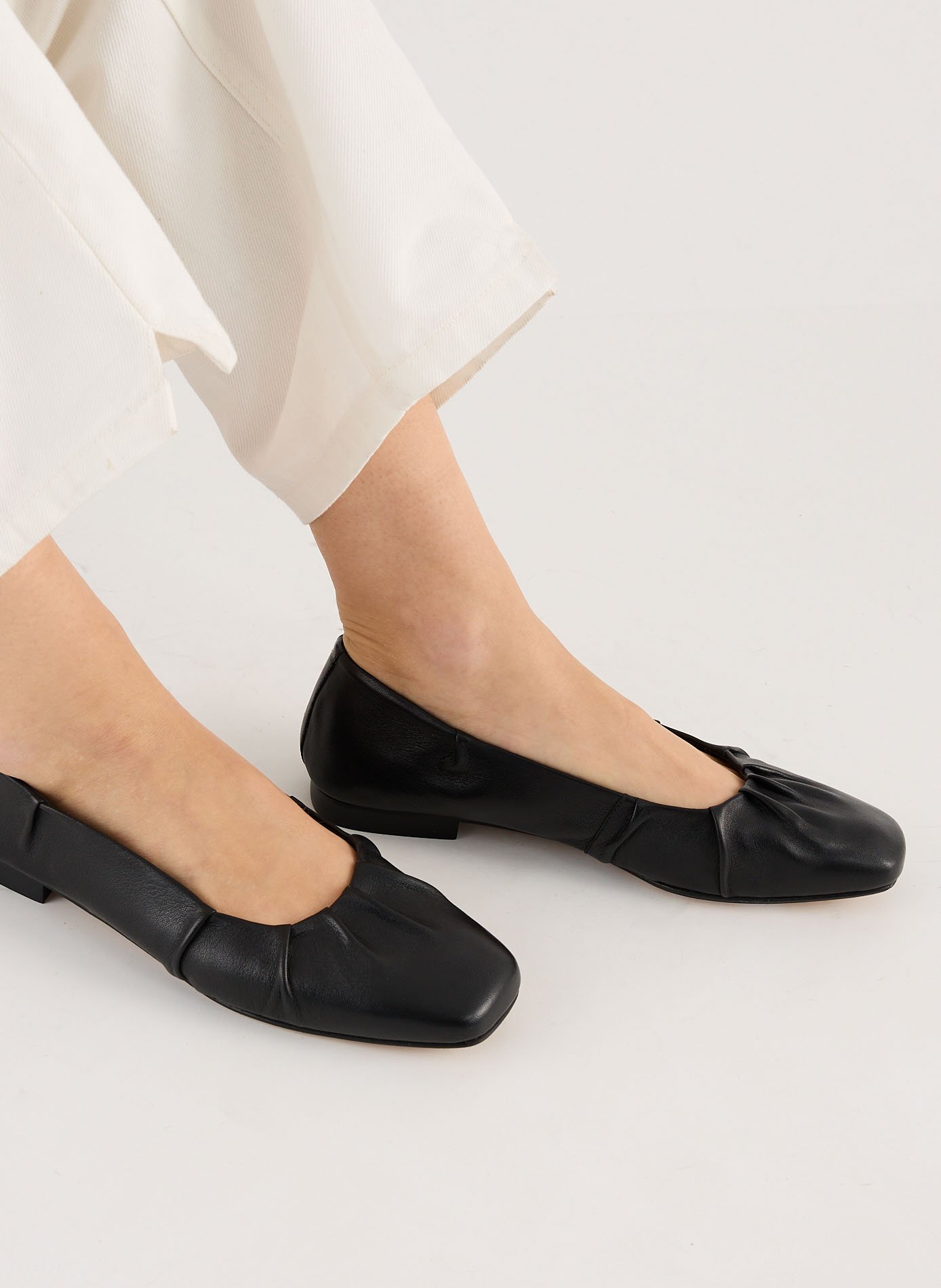 Ballerines Doriane en cuir  SAISON 1865 Noir