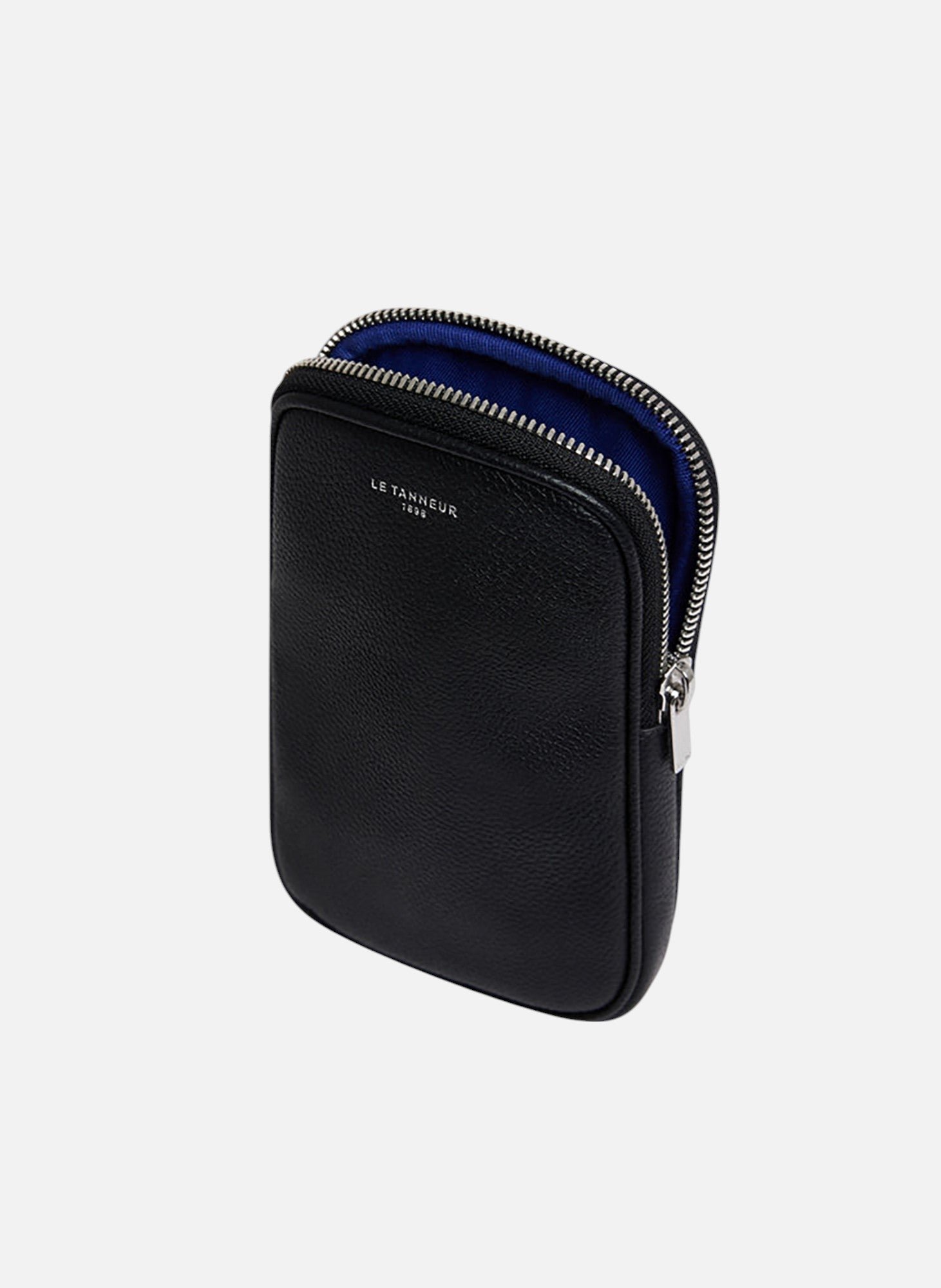 Etui téléphone en cuir grainé LE TANNEUR Noir