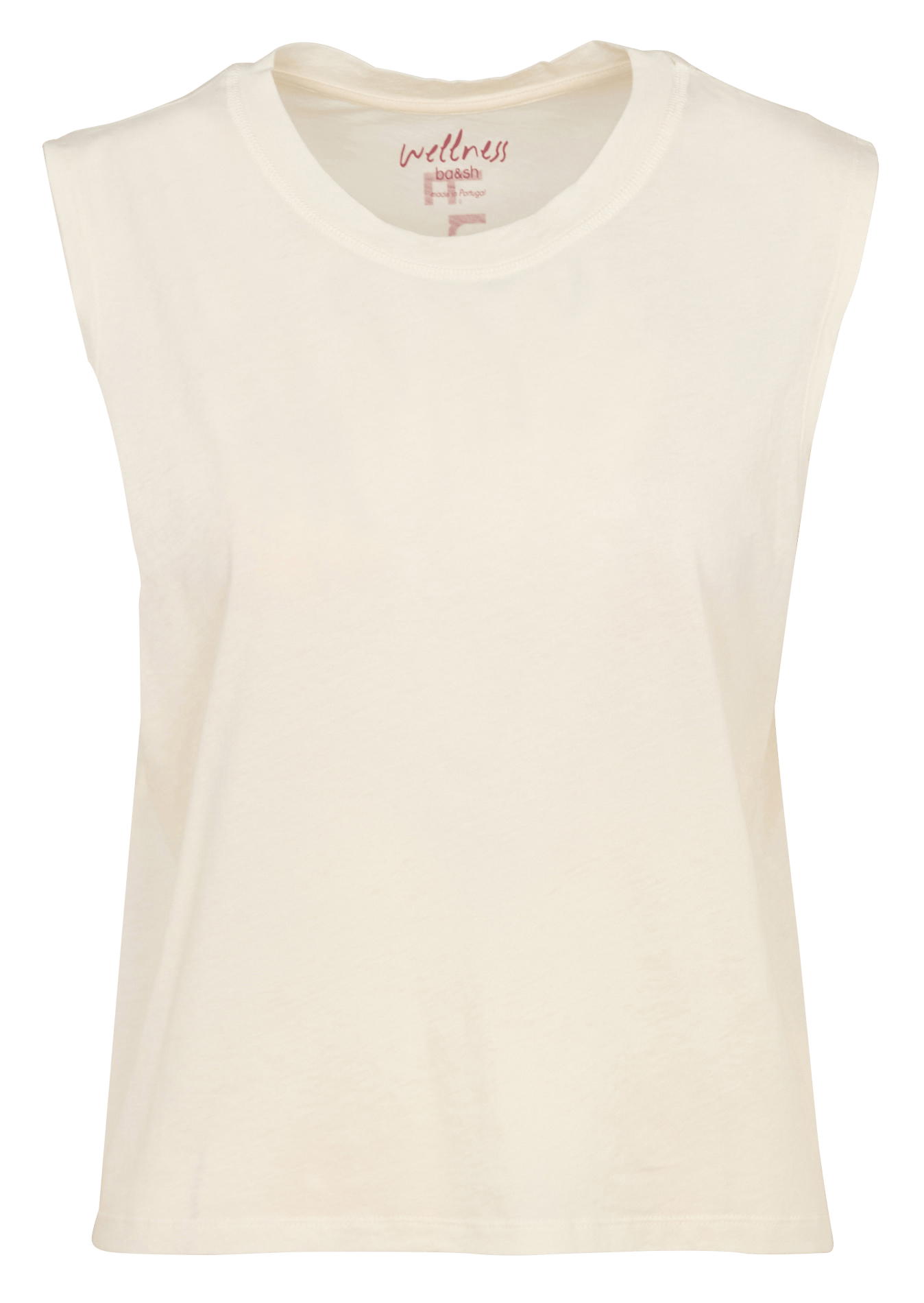 Tee-shirt sans manches en coton shava Beige