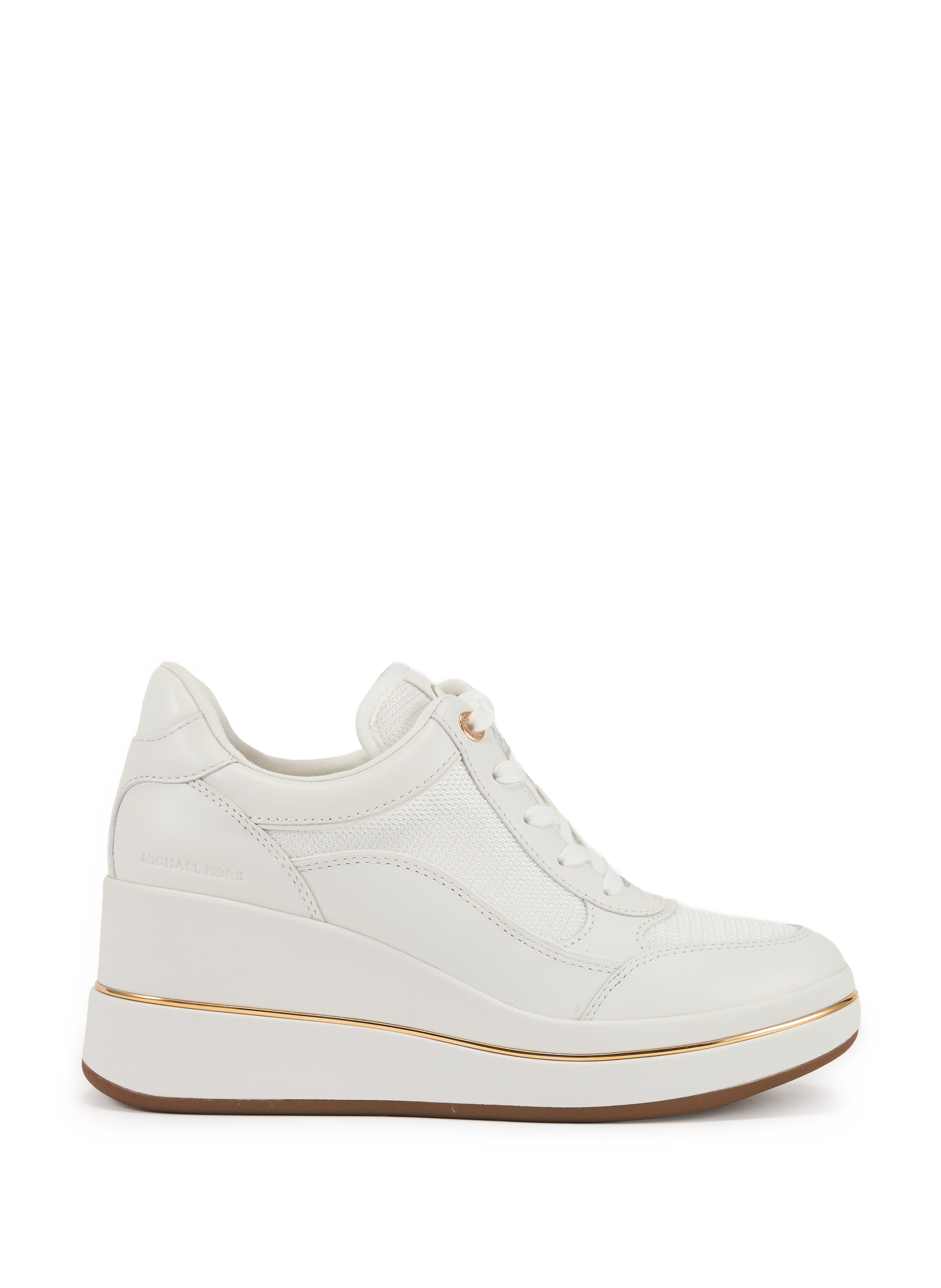 MICHAEL KORS Leather platform sneakers White