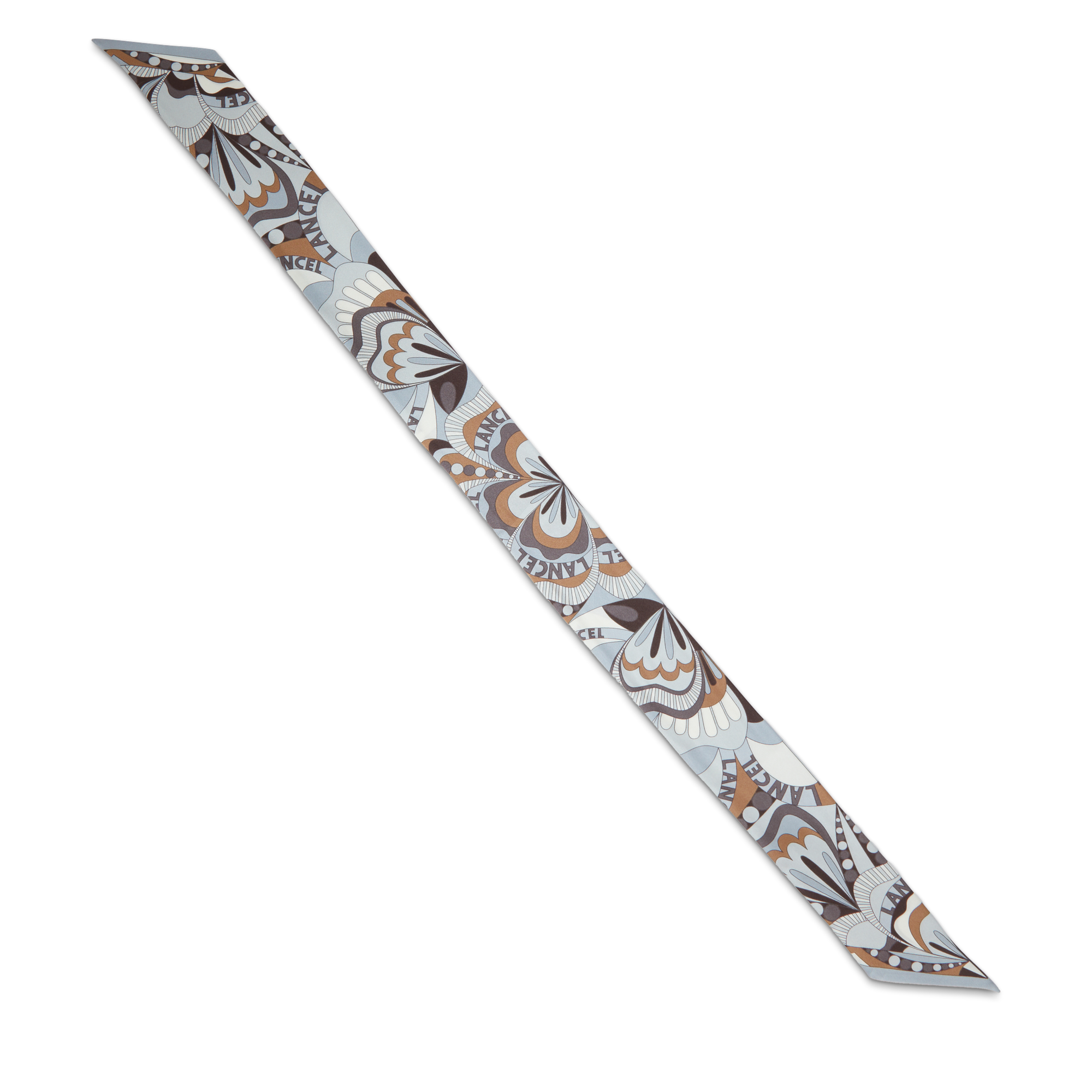 Bandeau de soie motif floral de lancel en soie LANCEL Bleu