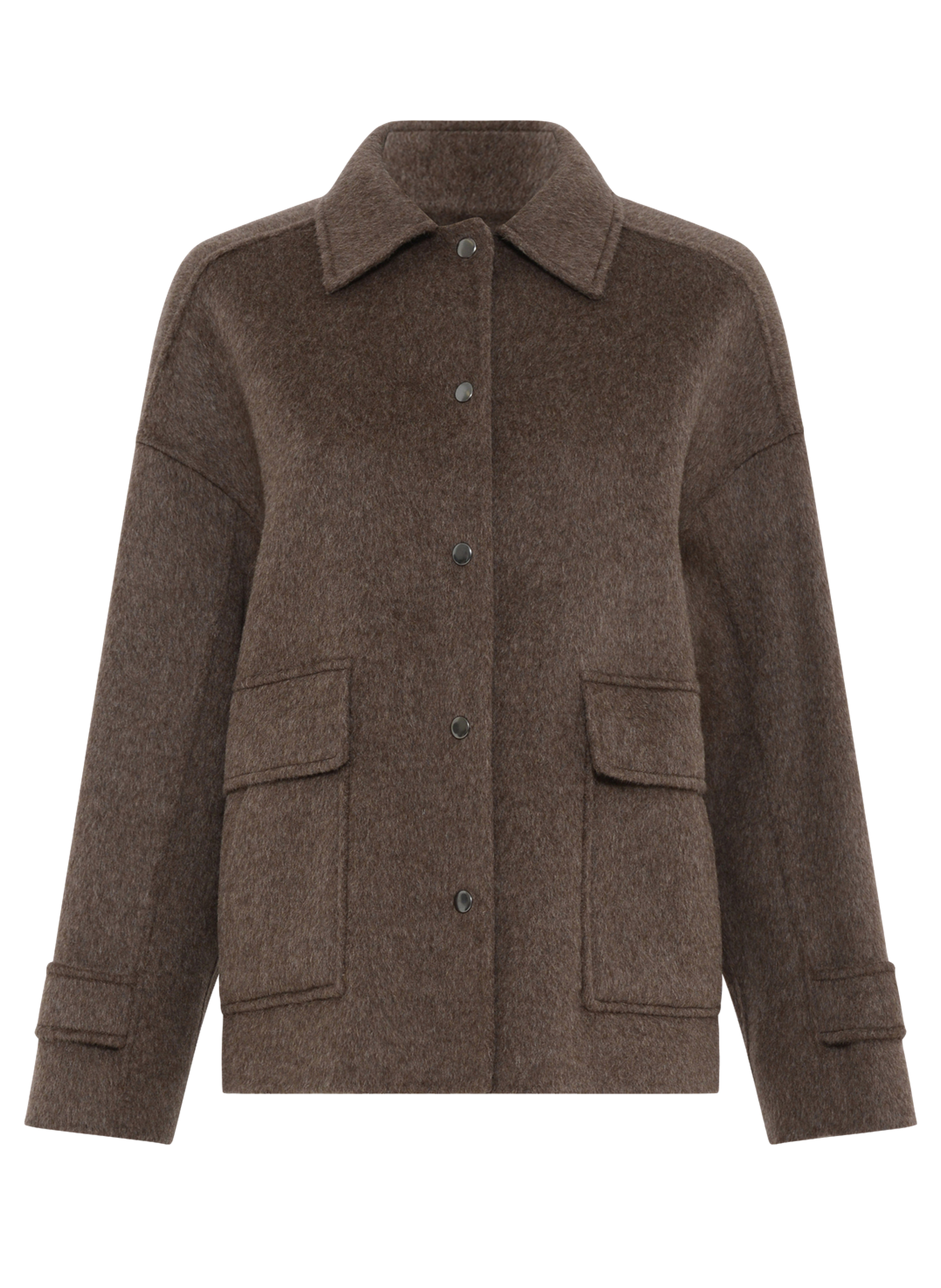 Surchemise en laine double face - melodie GERARD DAREL Marron