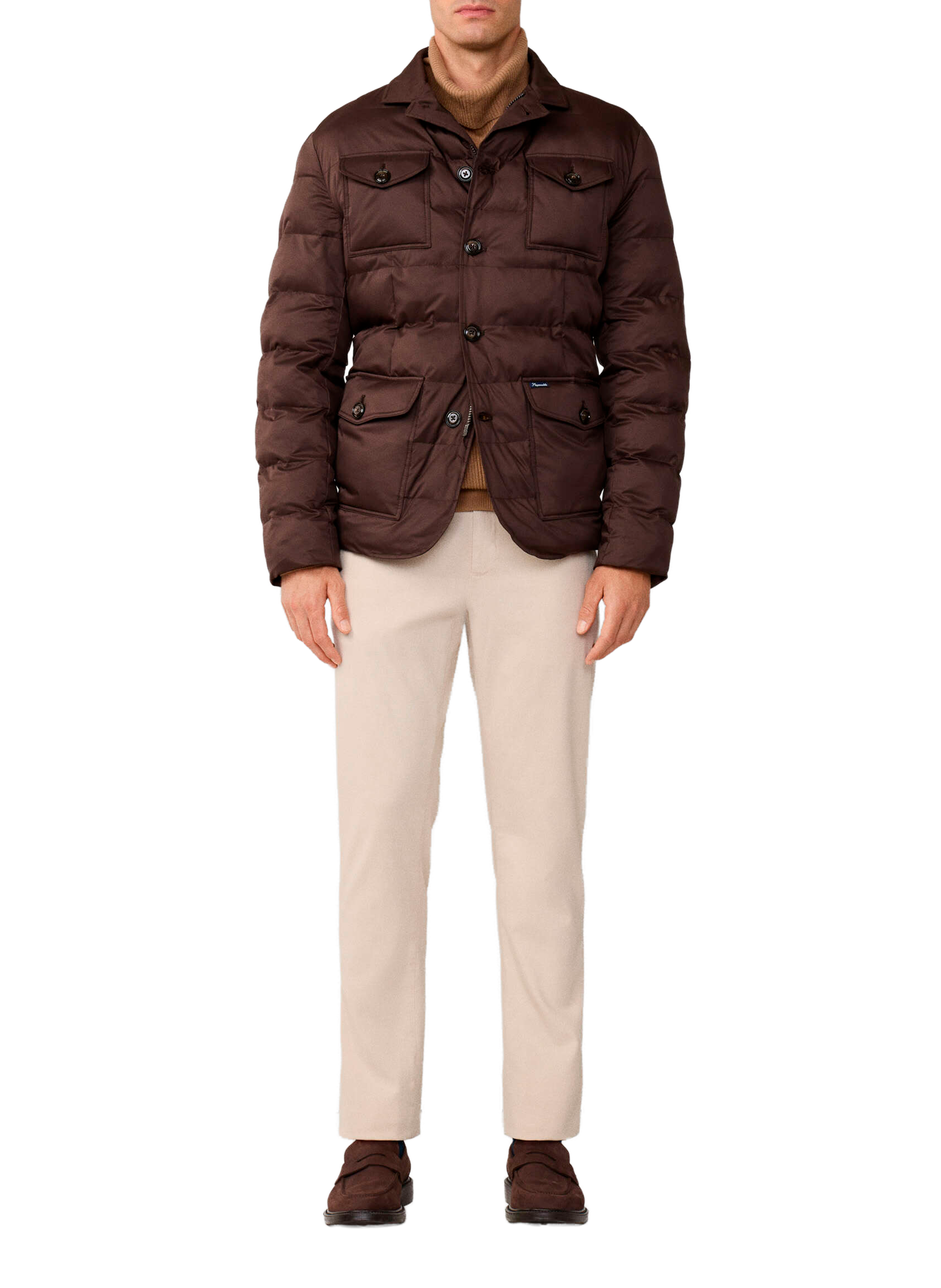 Veste matelassée à poches à rabat FACONNABLE Marron