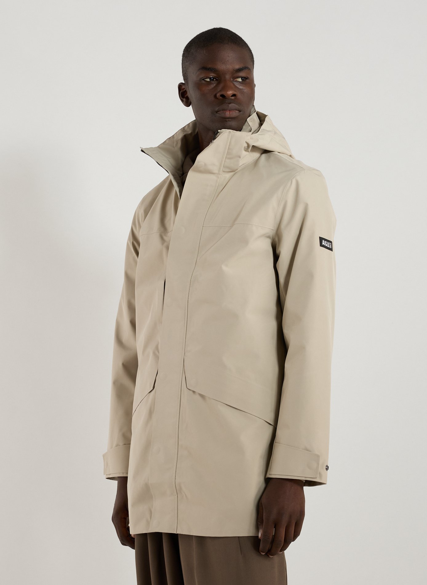 AIGLE Waterproof hooded parka Blue