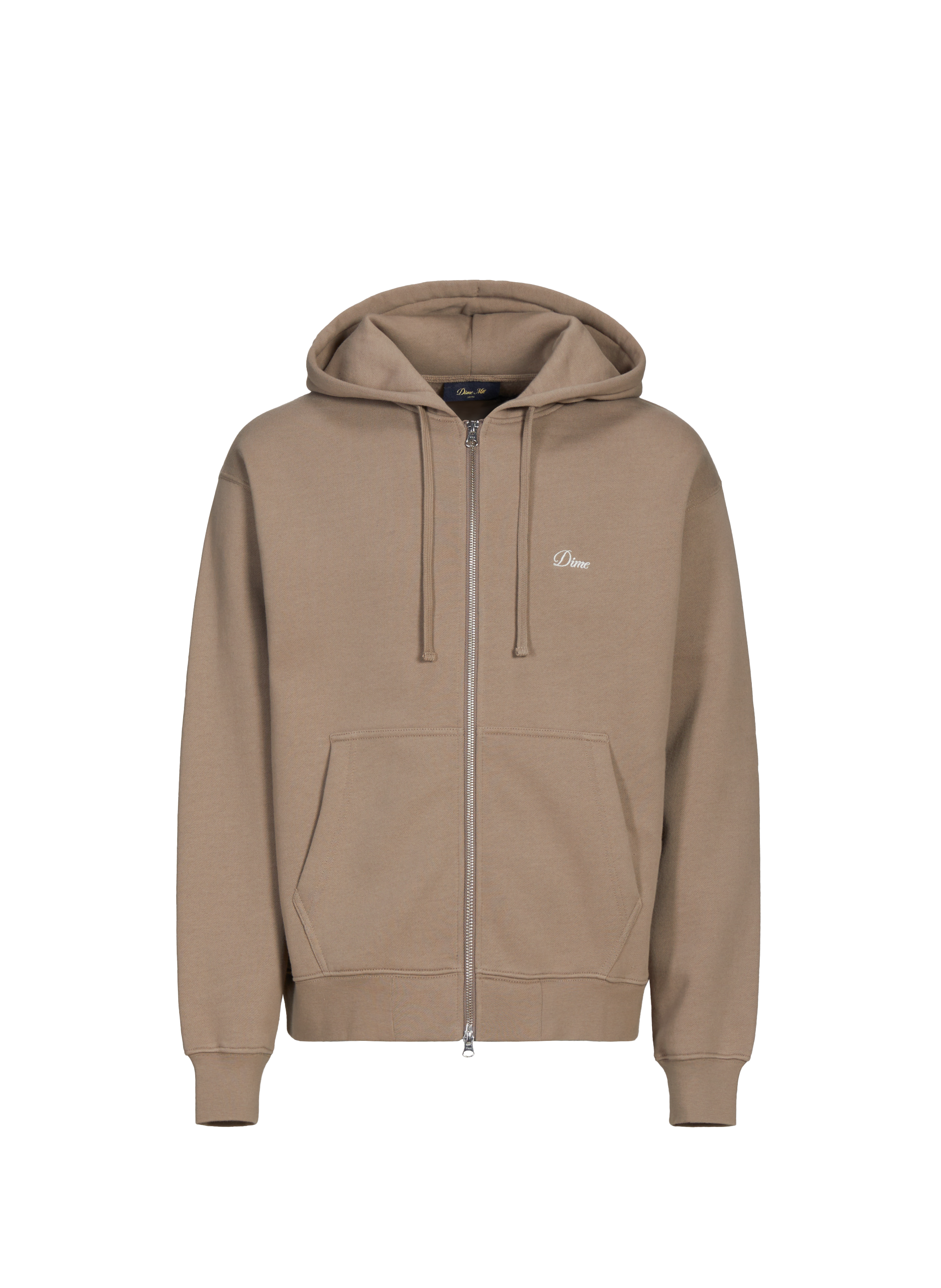 Hoodie à glissière en coton mélangé DIME Marron