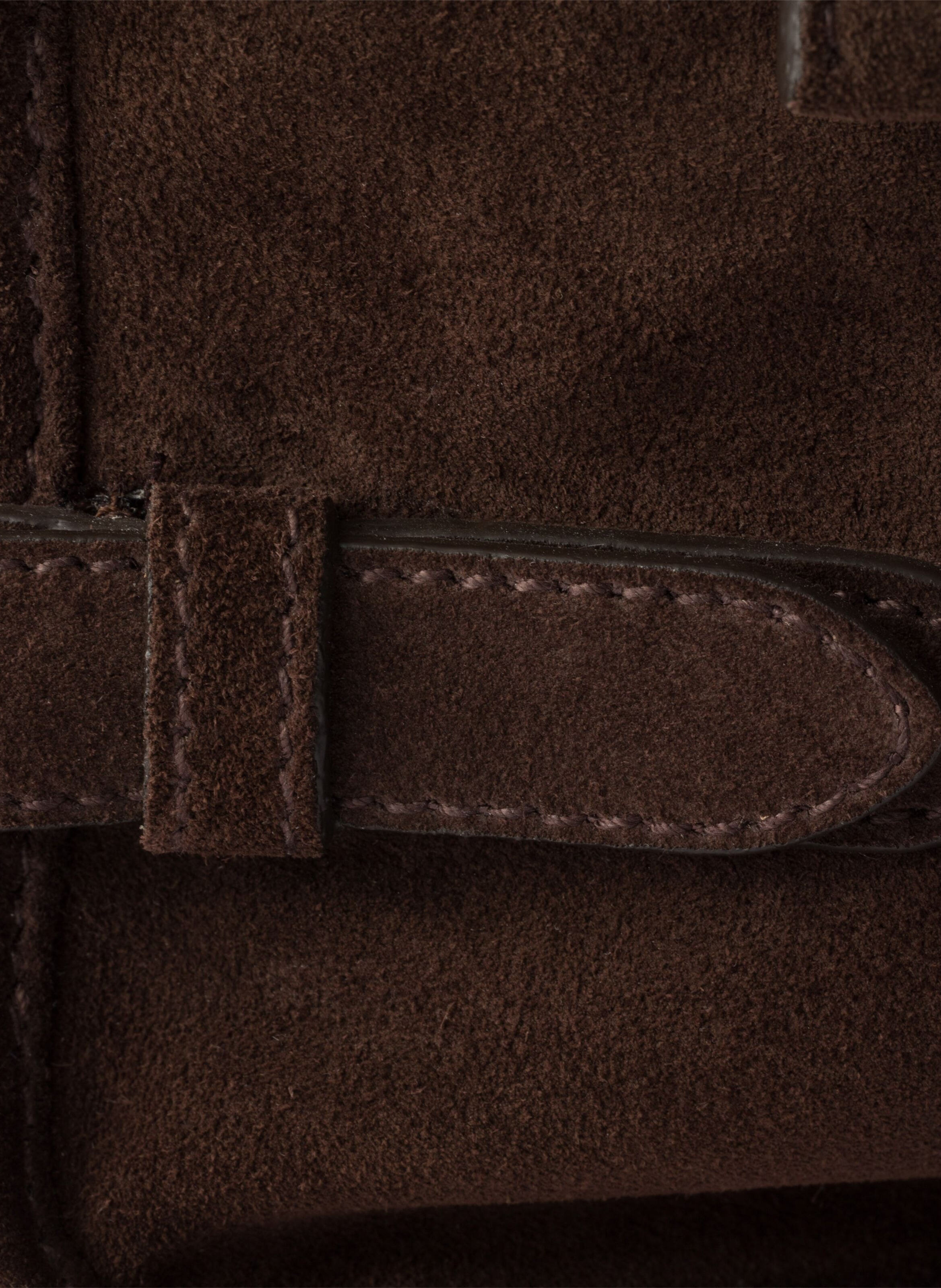 Sac à bandoulière en suède PRADA Marron