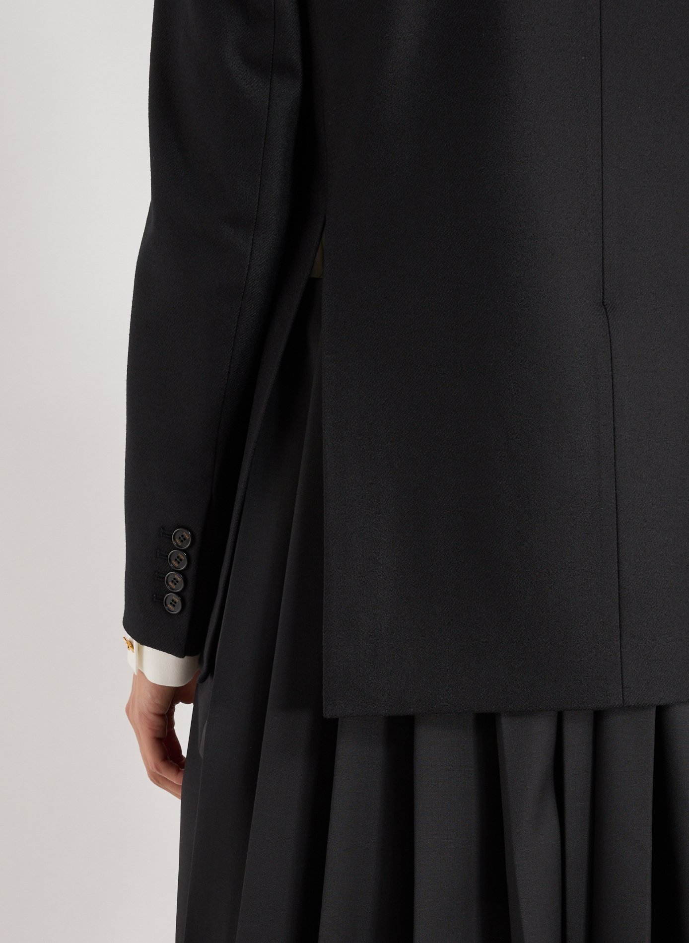 Convertible coat with wool blend skirt EENK Black