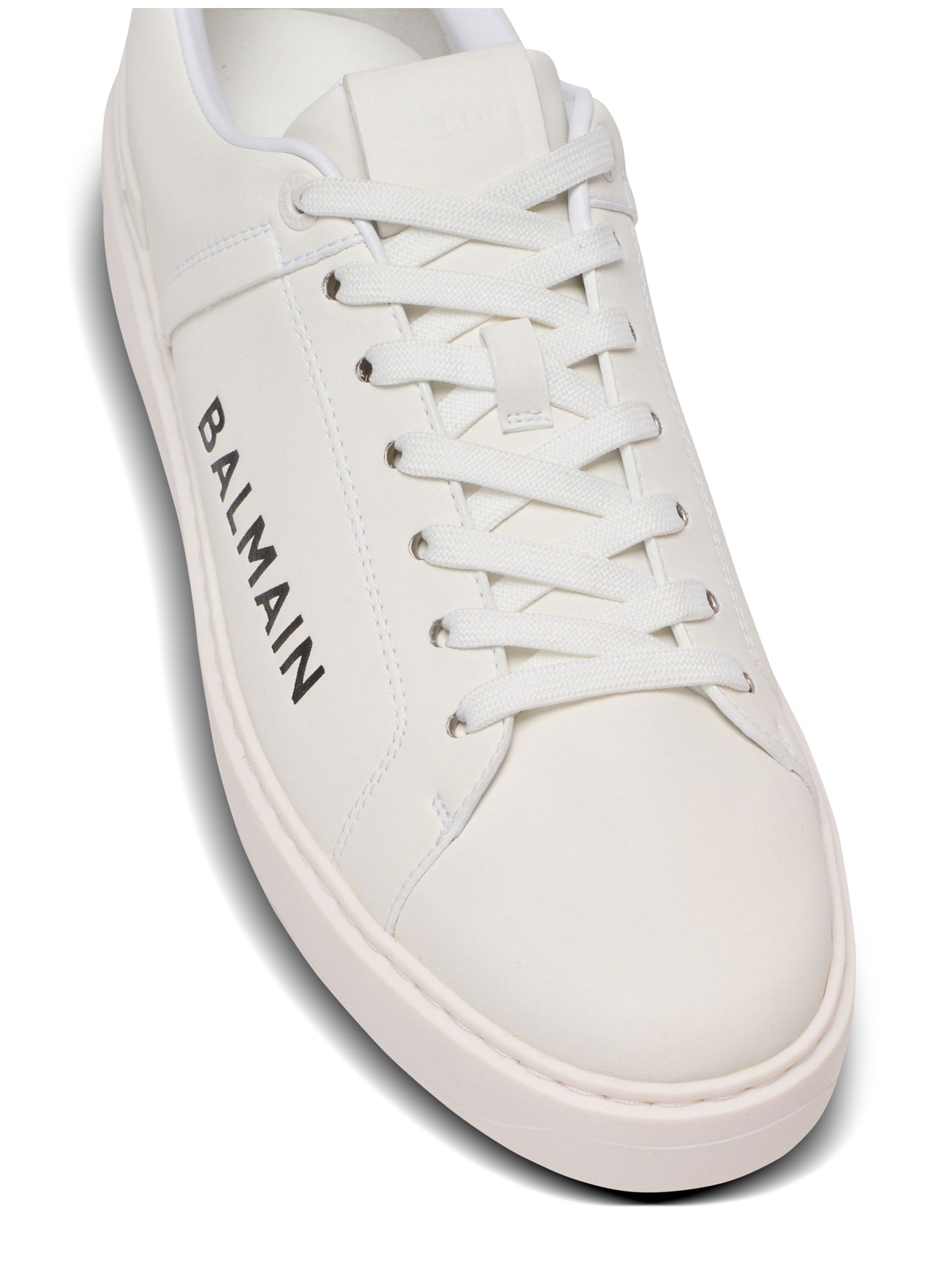 Baskets b-court en cuir de veau BALMAIN Blanc