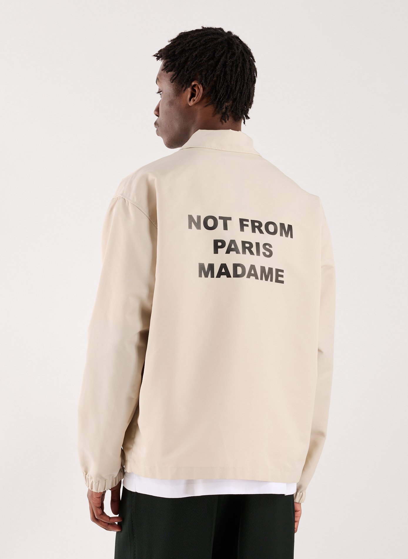 The slogan jacket DROLE DE MONSIEUR Beige