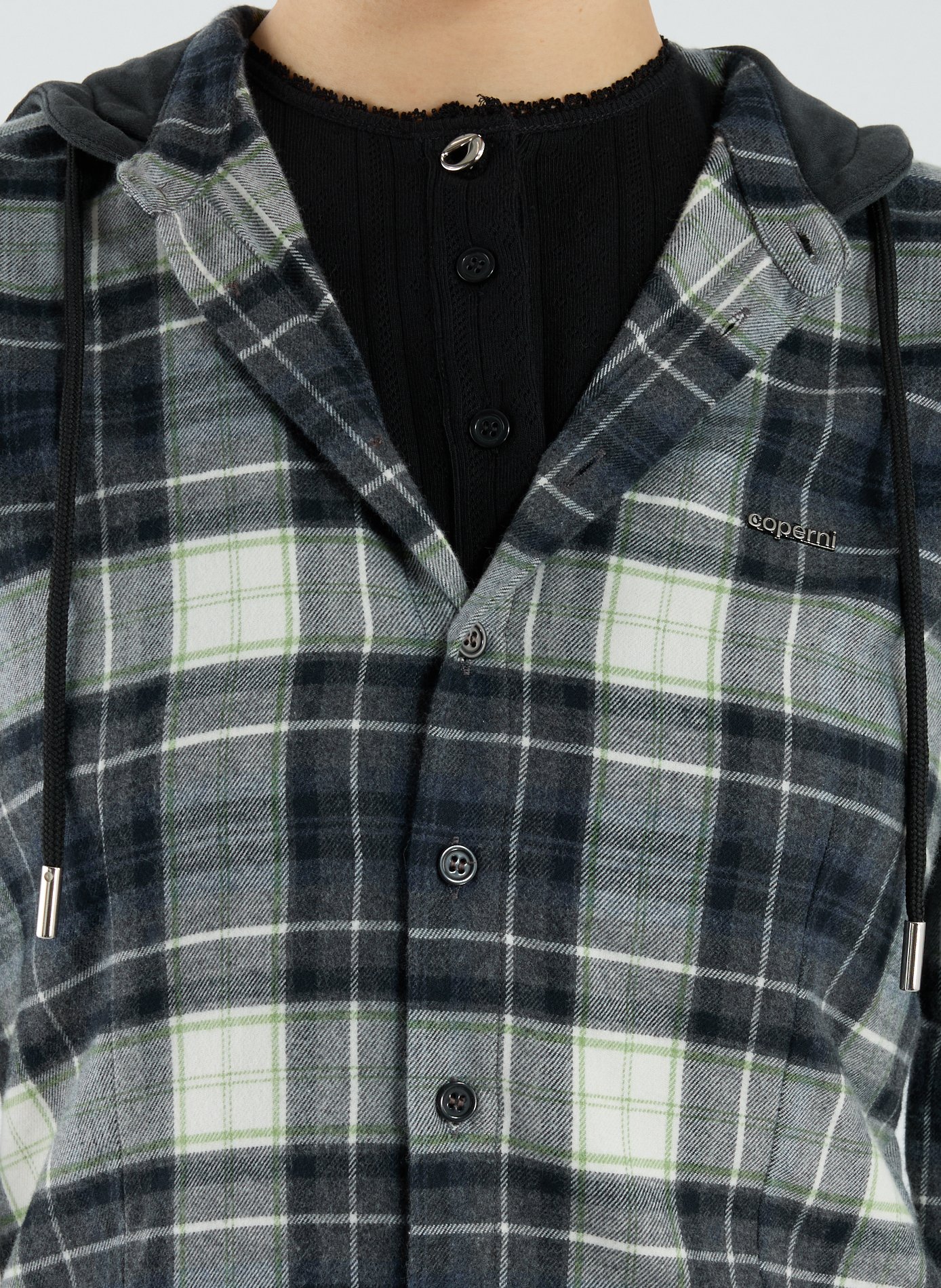 Oversized checkered cotton shirt COPERNI Multicolour