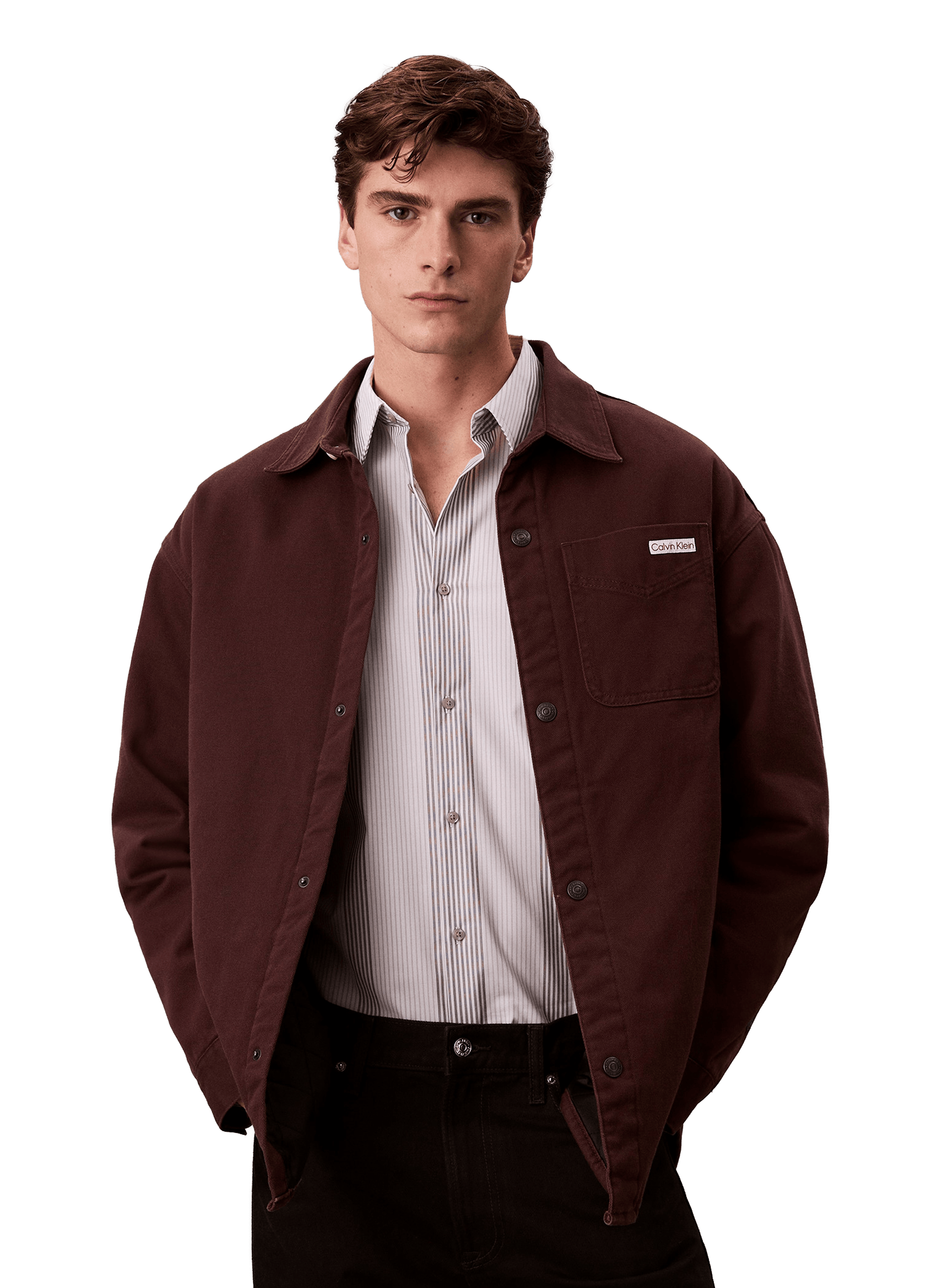 Cotton shirt CALVIN KLEIN Brown