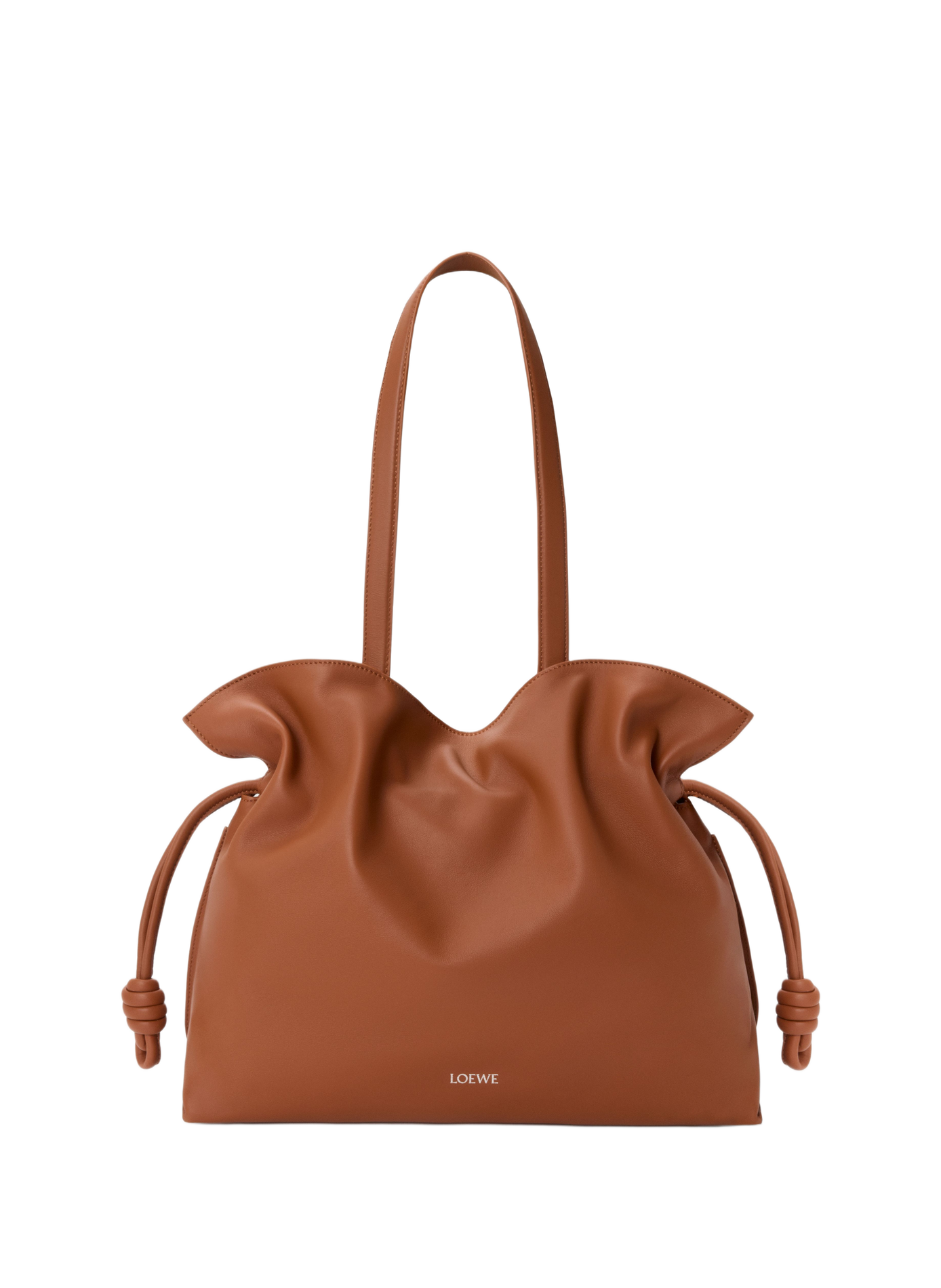 Flamenco clutch Grand modèle en cuir de veau nappa LOEWE Beige