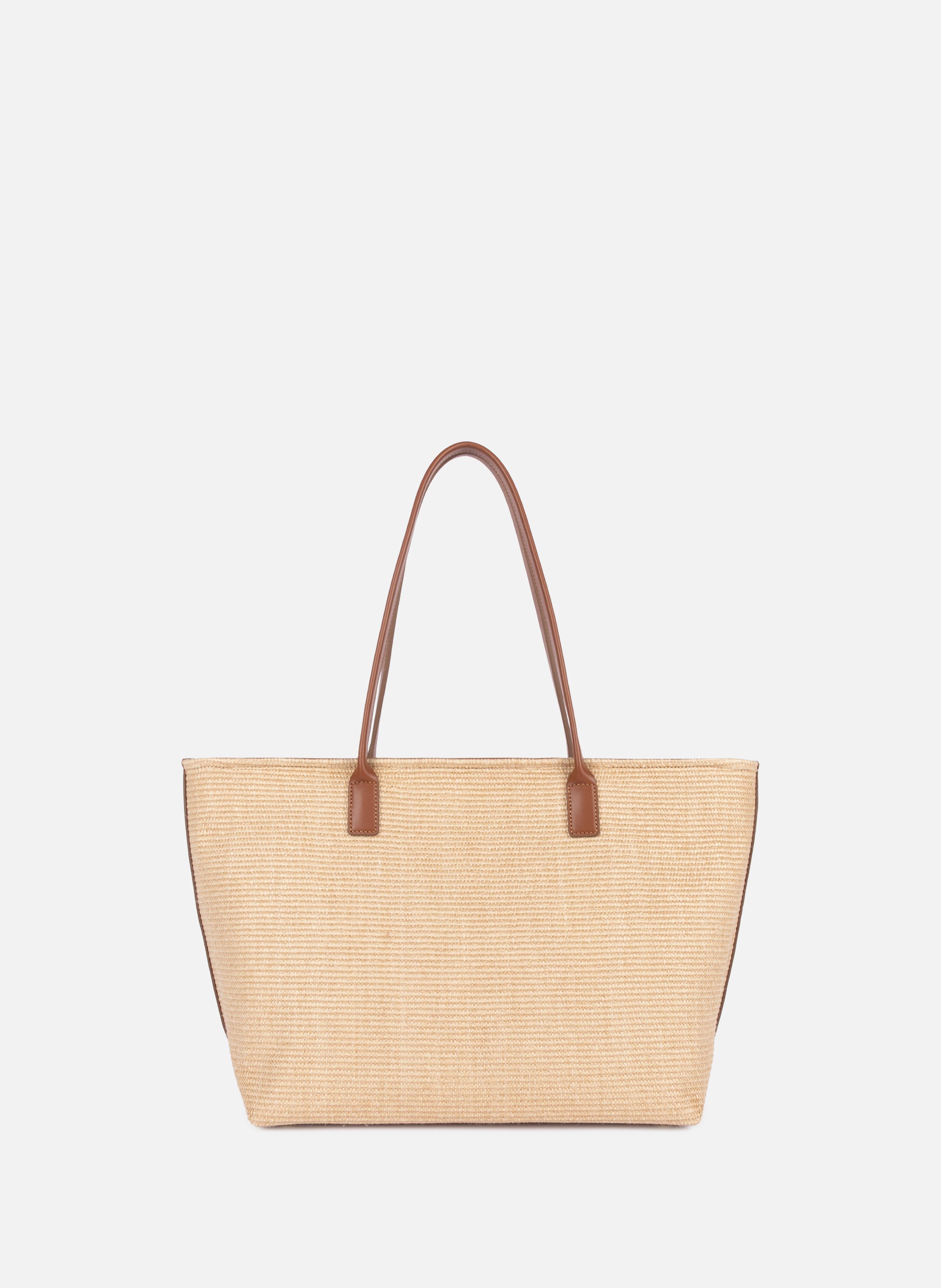 Sac cabas épaule - kba marinière osier LANCASTER Marron