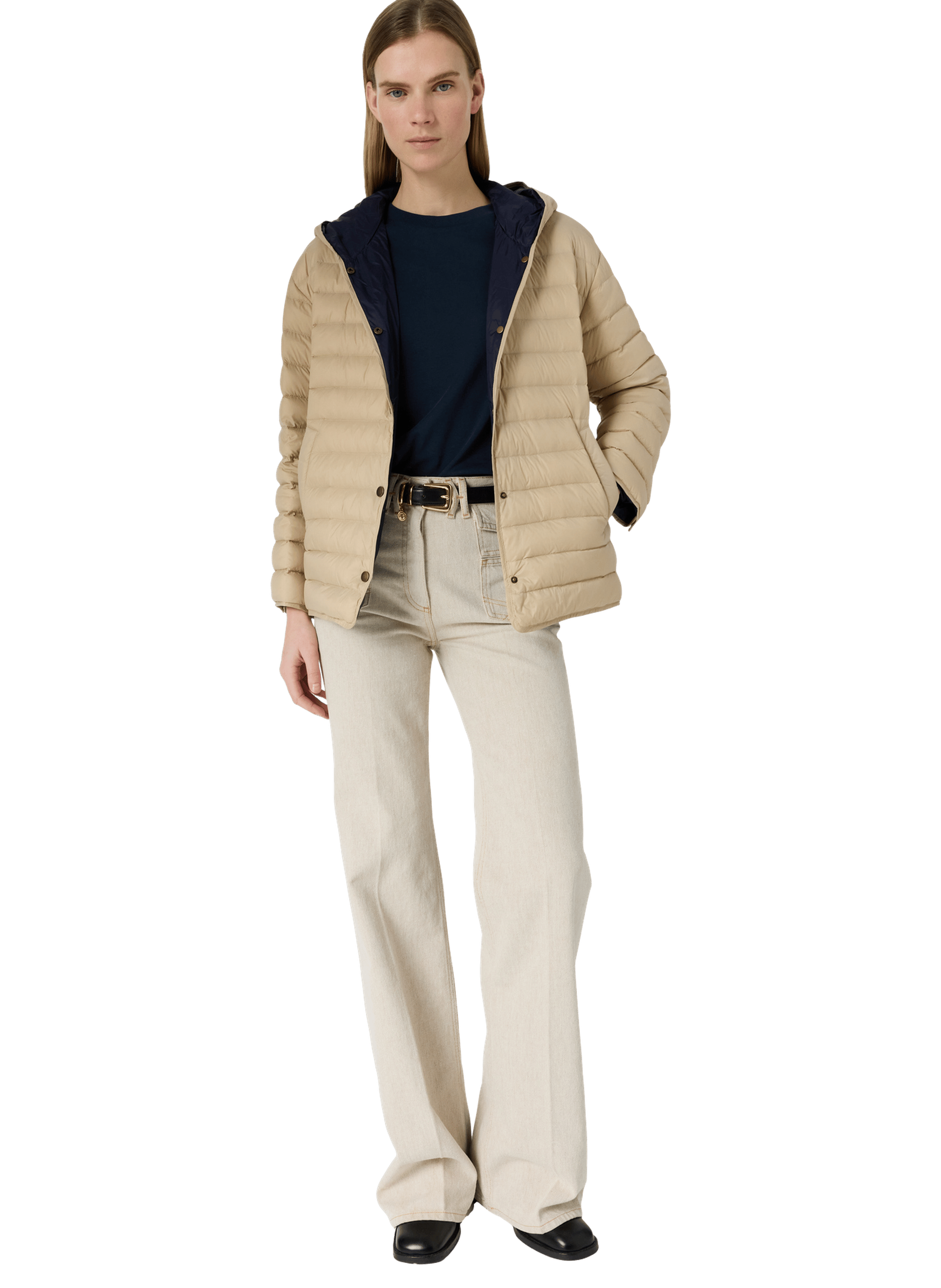 Doudoune réversible à capuche - PRISCILLE GERARD DAREL Beige