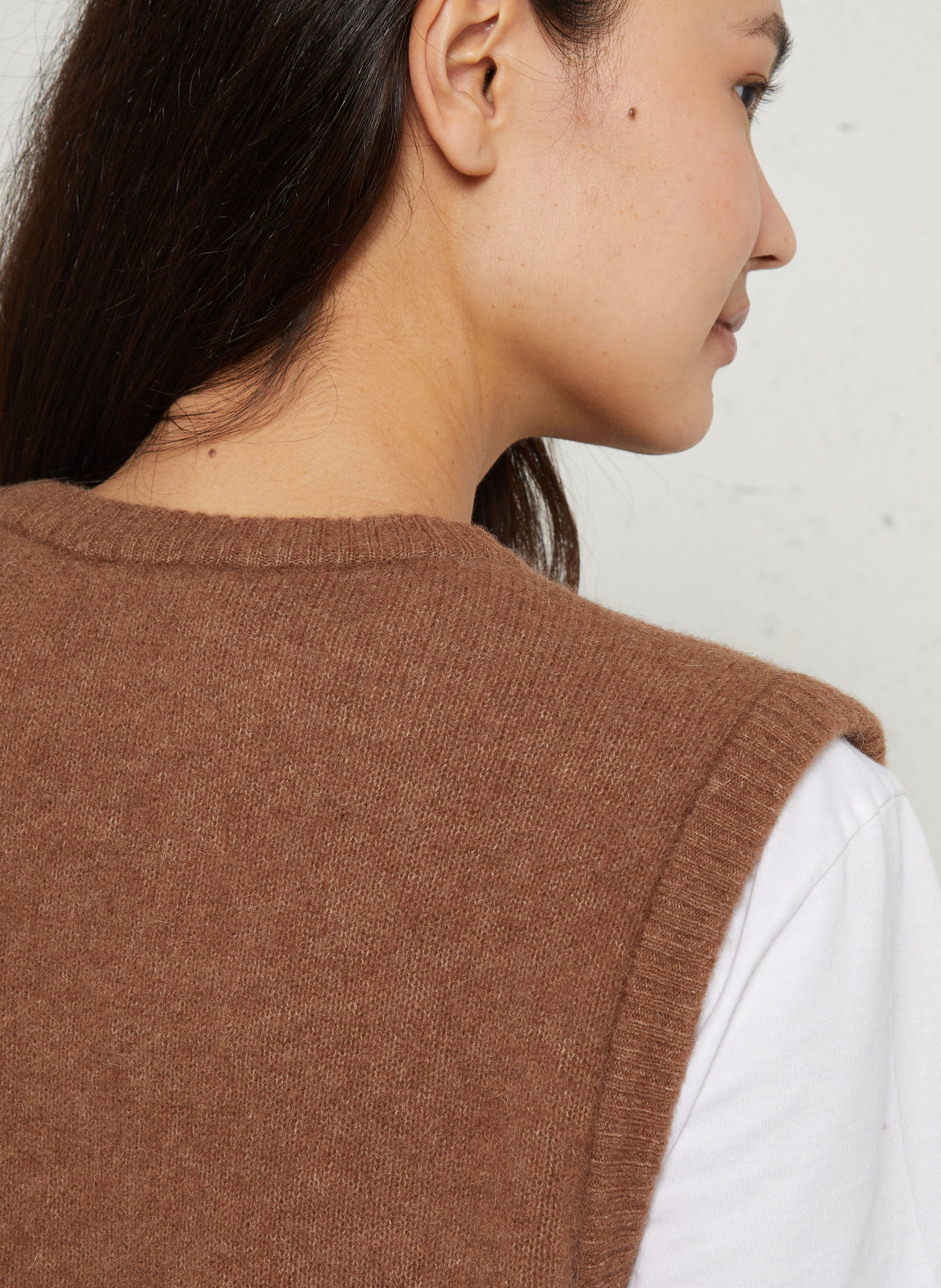 Pull oversize en maille vitow AMERICAN VINTAGE Marron