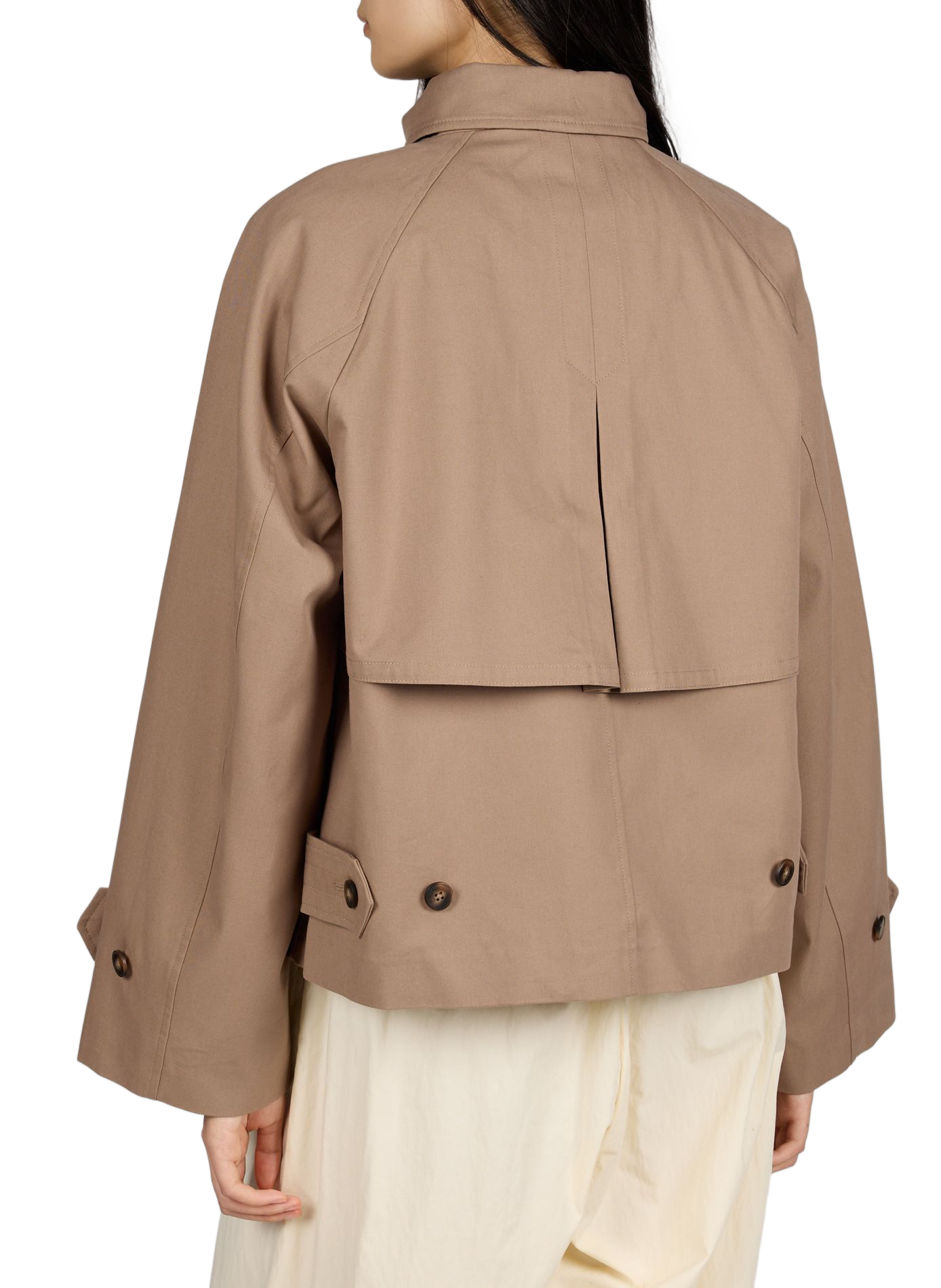 Veste droite à col classique Svada en coton MSCH Marron