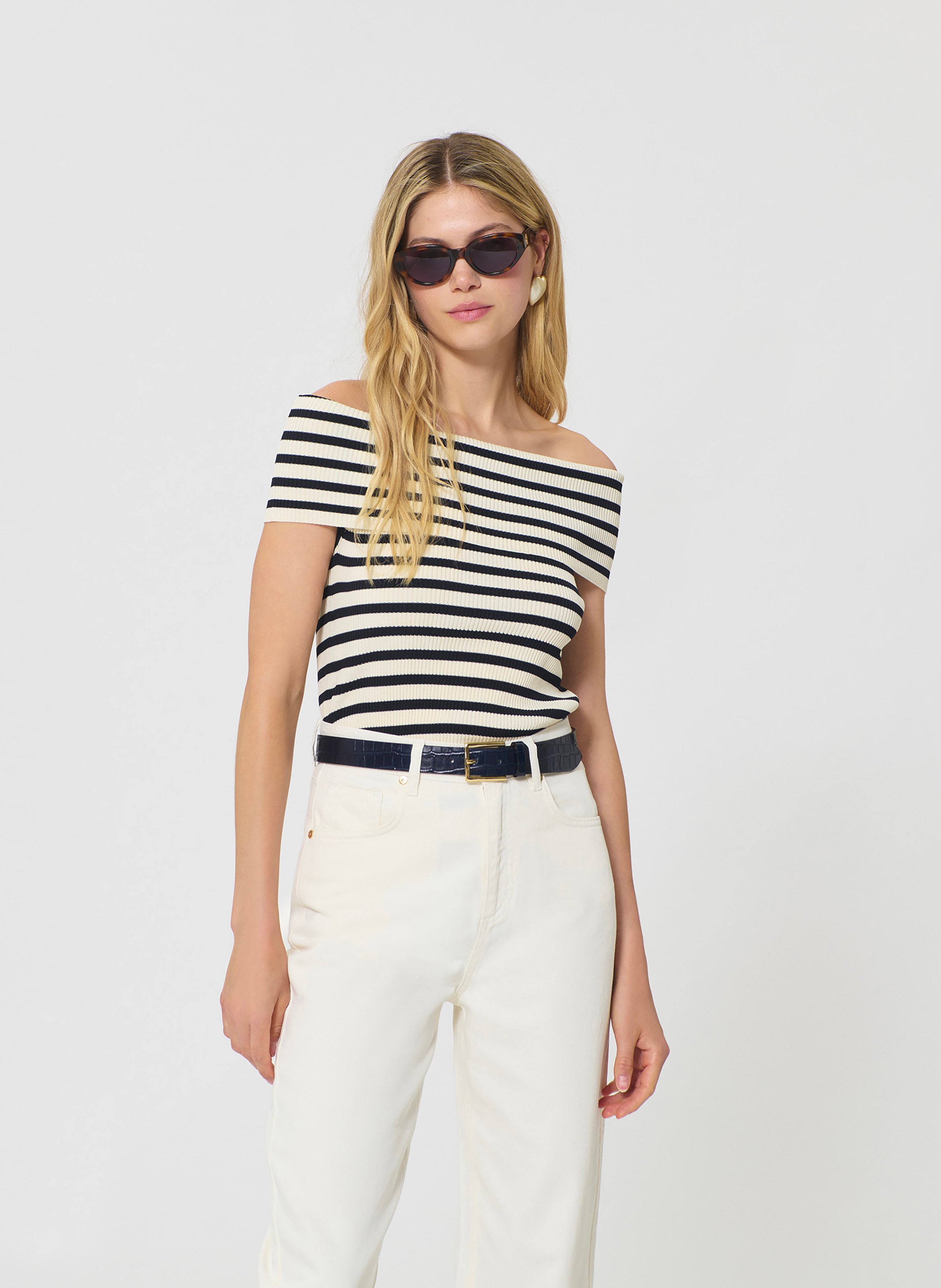 T-shirt twist TARA JARMON Bleu