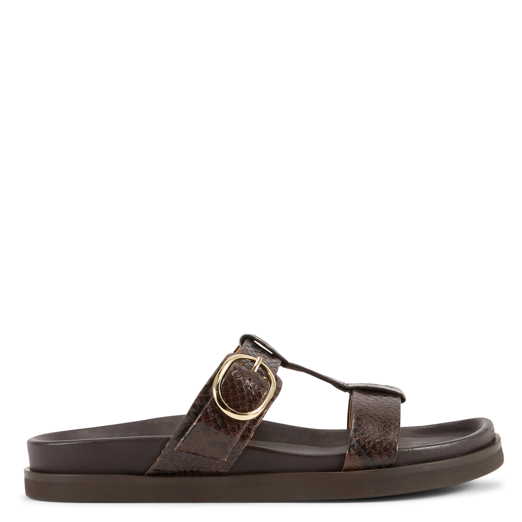 Mules plates en cuir fajar BOBBIES Marron