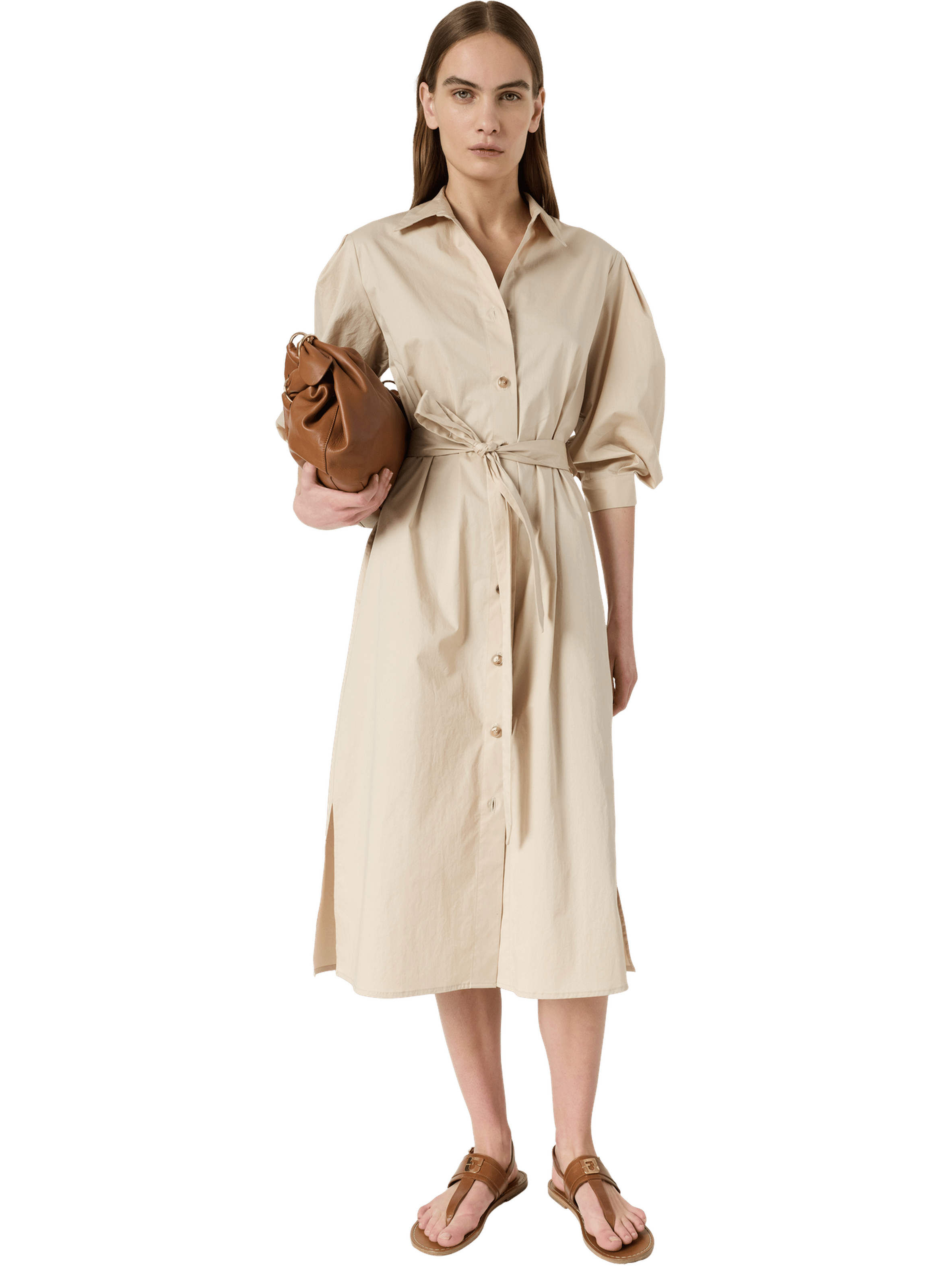 Robe chemise en coton - ralia GERARD DAREL Beige