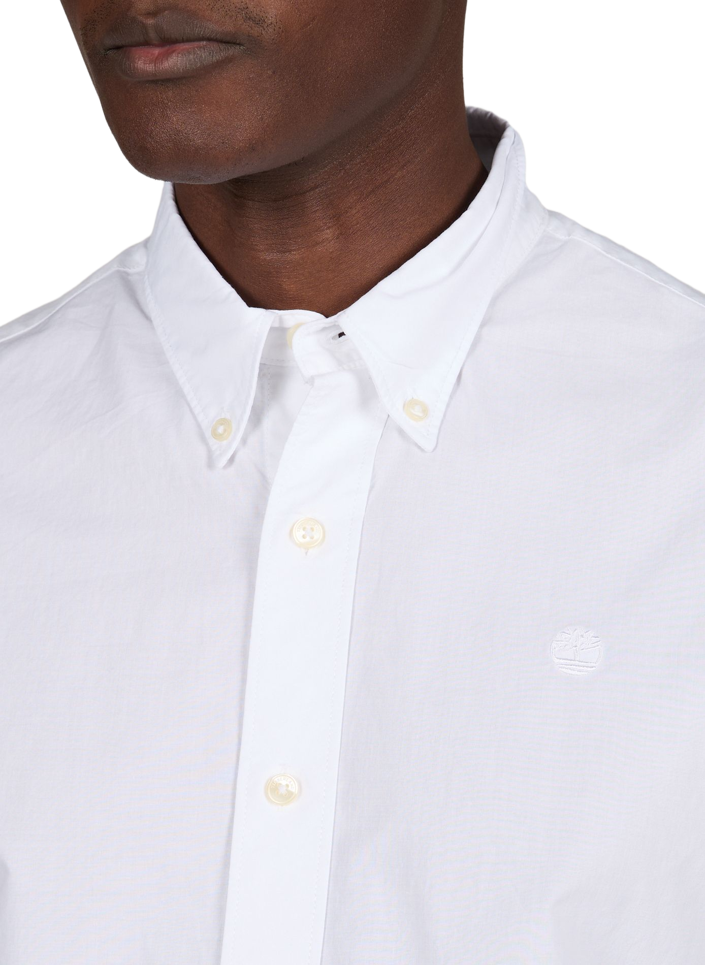 Chemise col américain en coton TIMBERLAND Blanc