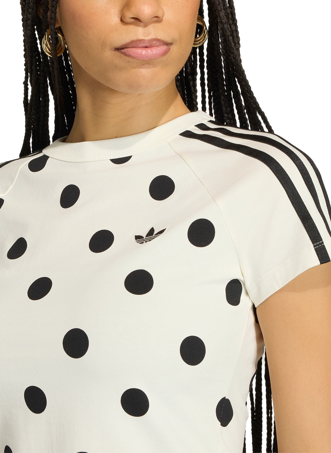 Slim Cali polka dot T-shirt ADIDAS White