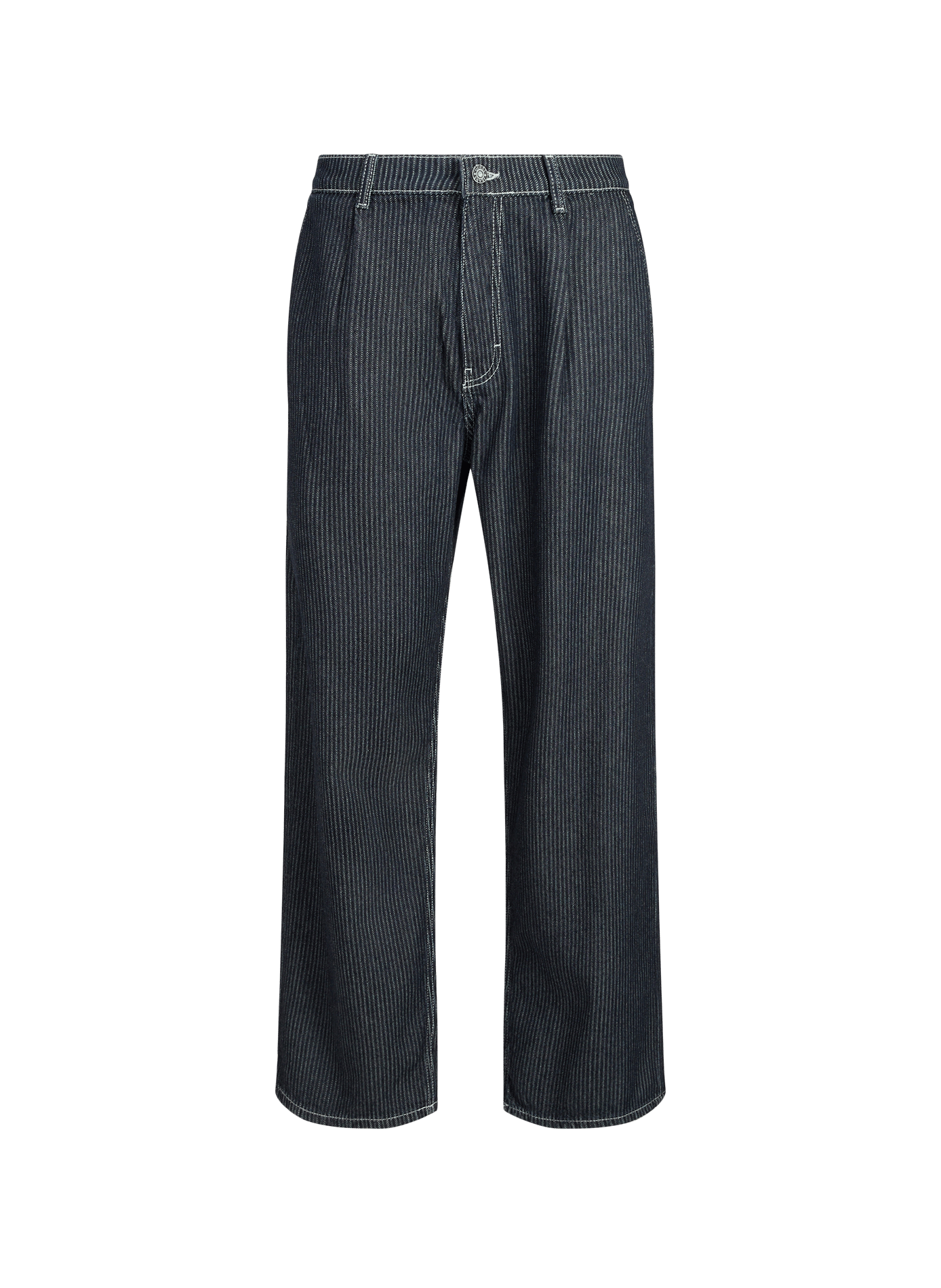 Jean à rayures en coton GUESS Bleu