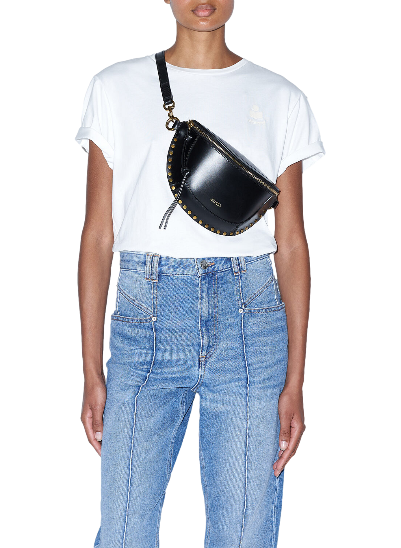 Skano calf leather bum bag ISABEL MARANT Black