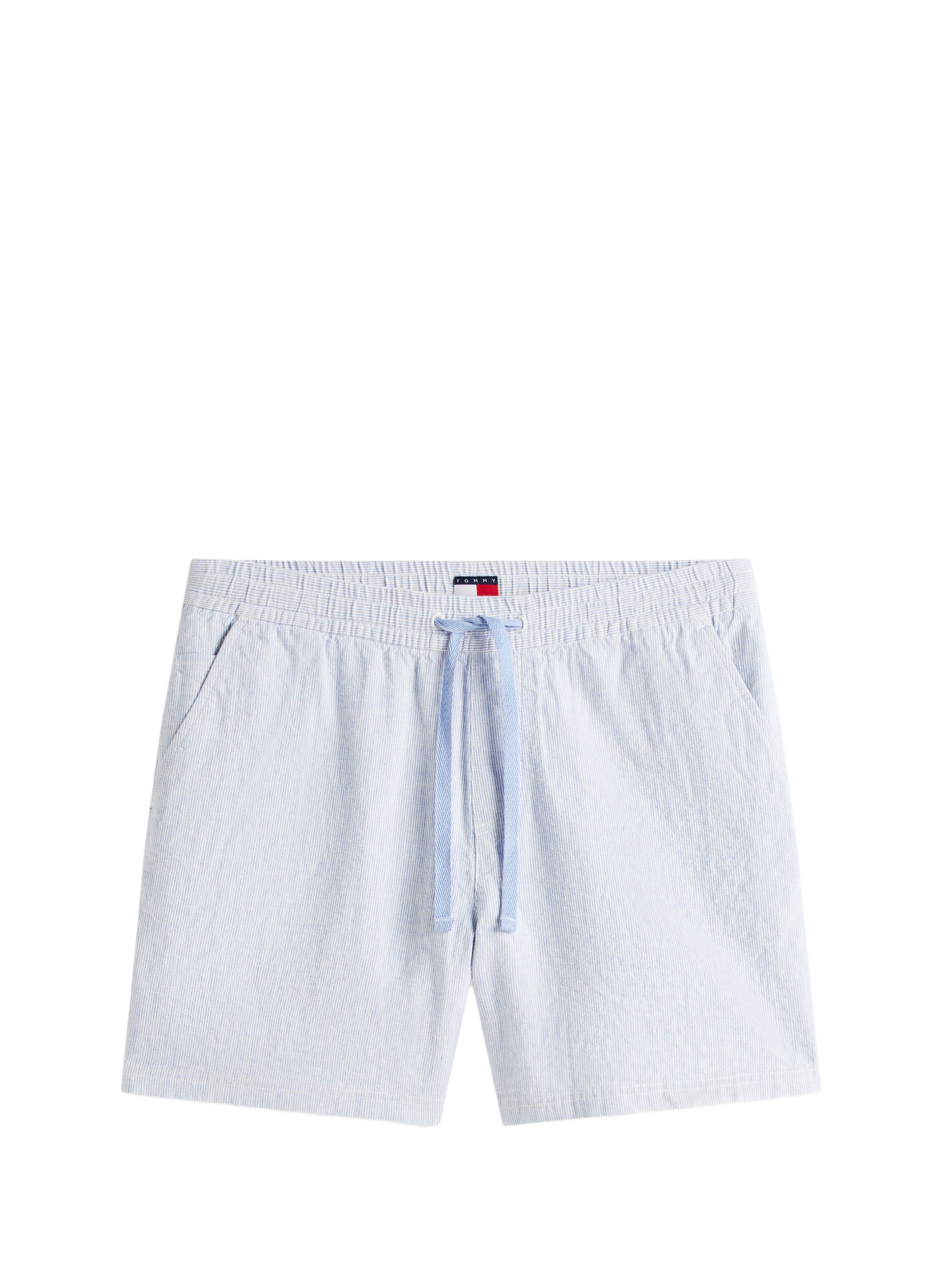Short à rayures en lin et coton TOMMY HILFIGER Multicolour