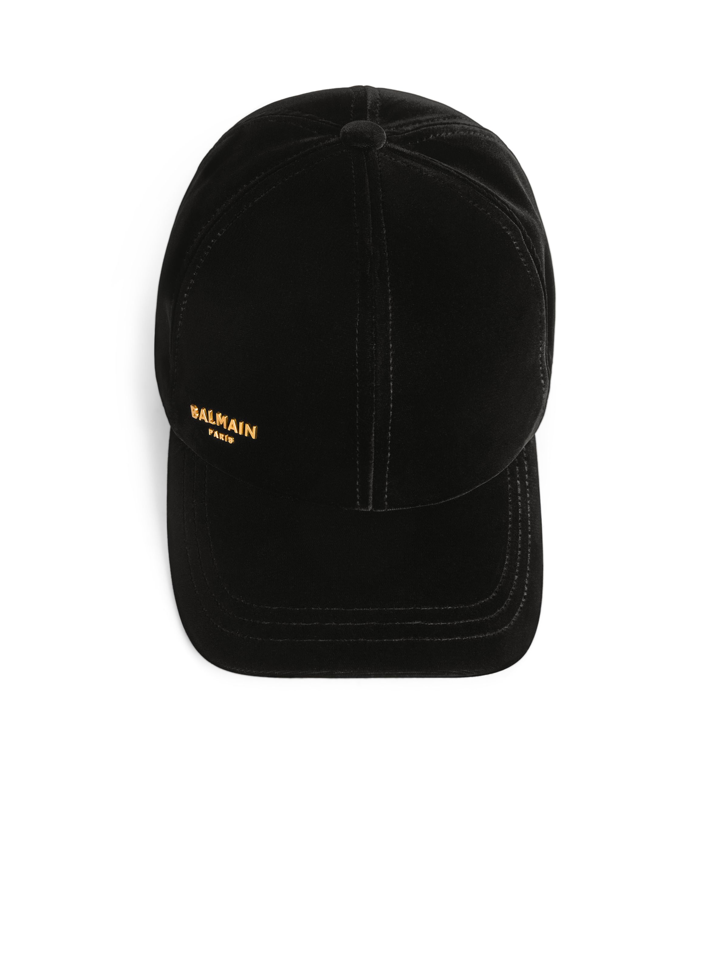 Casquette balmain paris en velours BALMAIN Noir