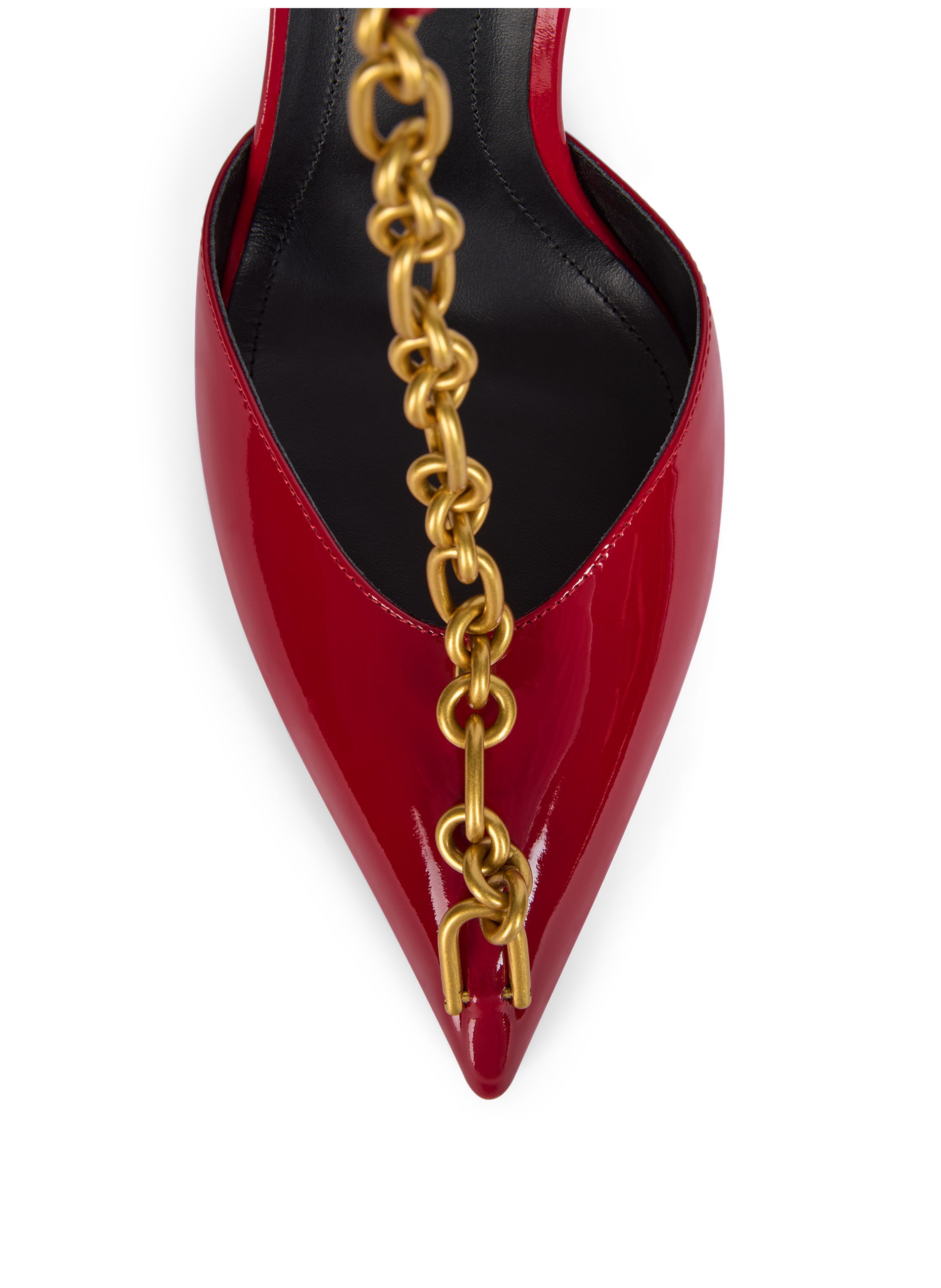 Escarpins sync en cuir verni BALMAIN Rouge